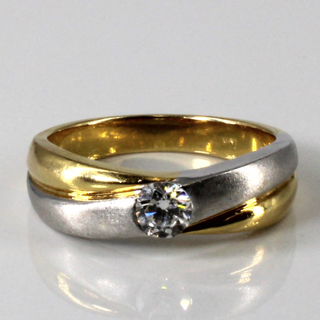 Two Tone Bypass Diamond Band | 0.42ct | SZ 8.5 |