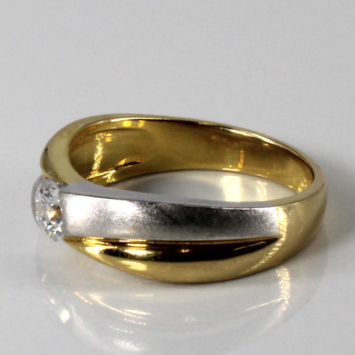 Two Tone Bypass Diamond Band | 0.42ct | SZ 8.5 |