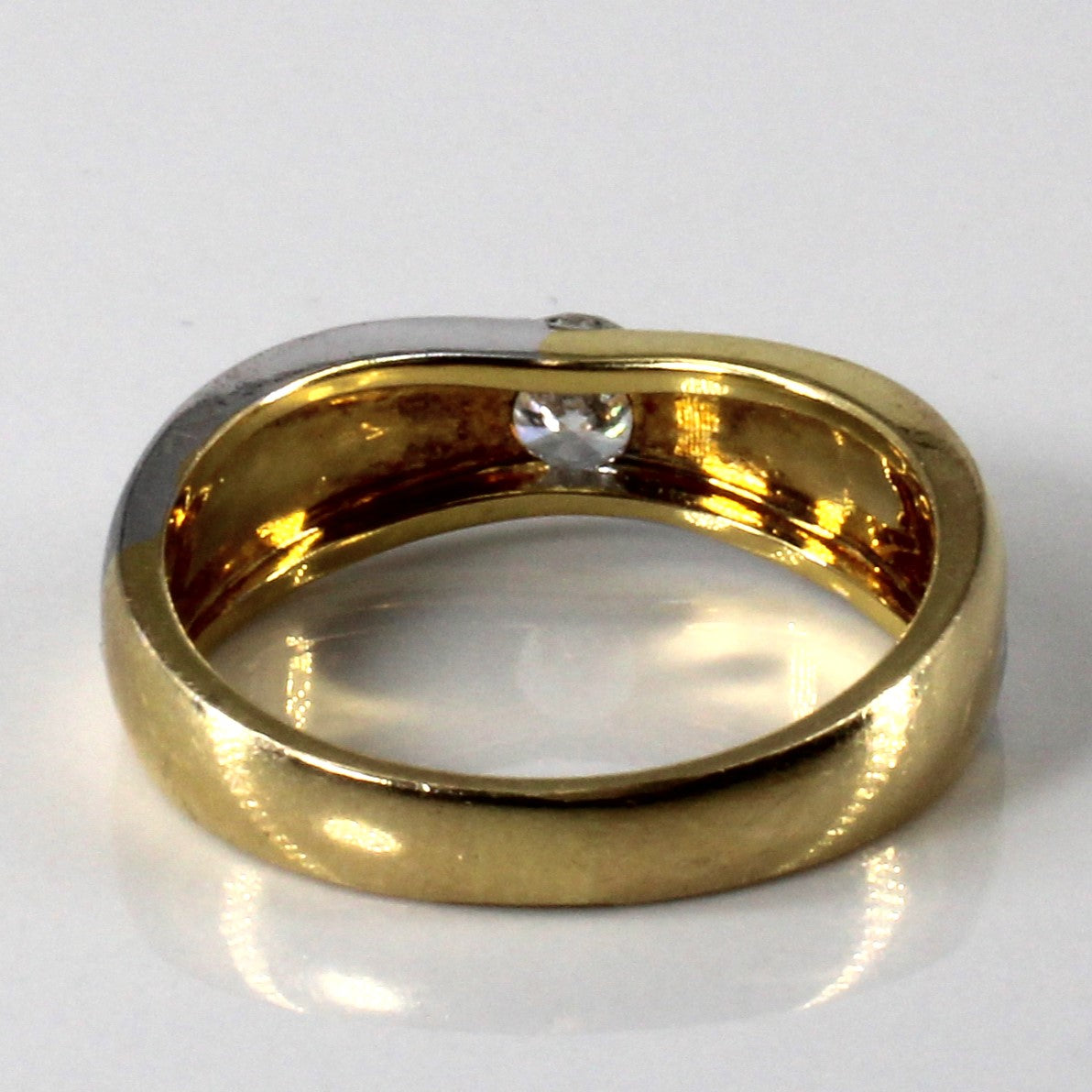Two Tone Bypass Diamond Band | 0.42ct | SZ 8.5 |