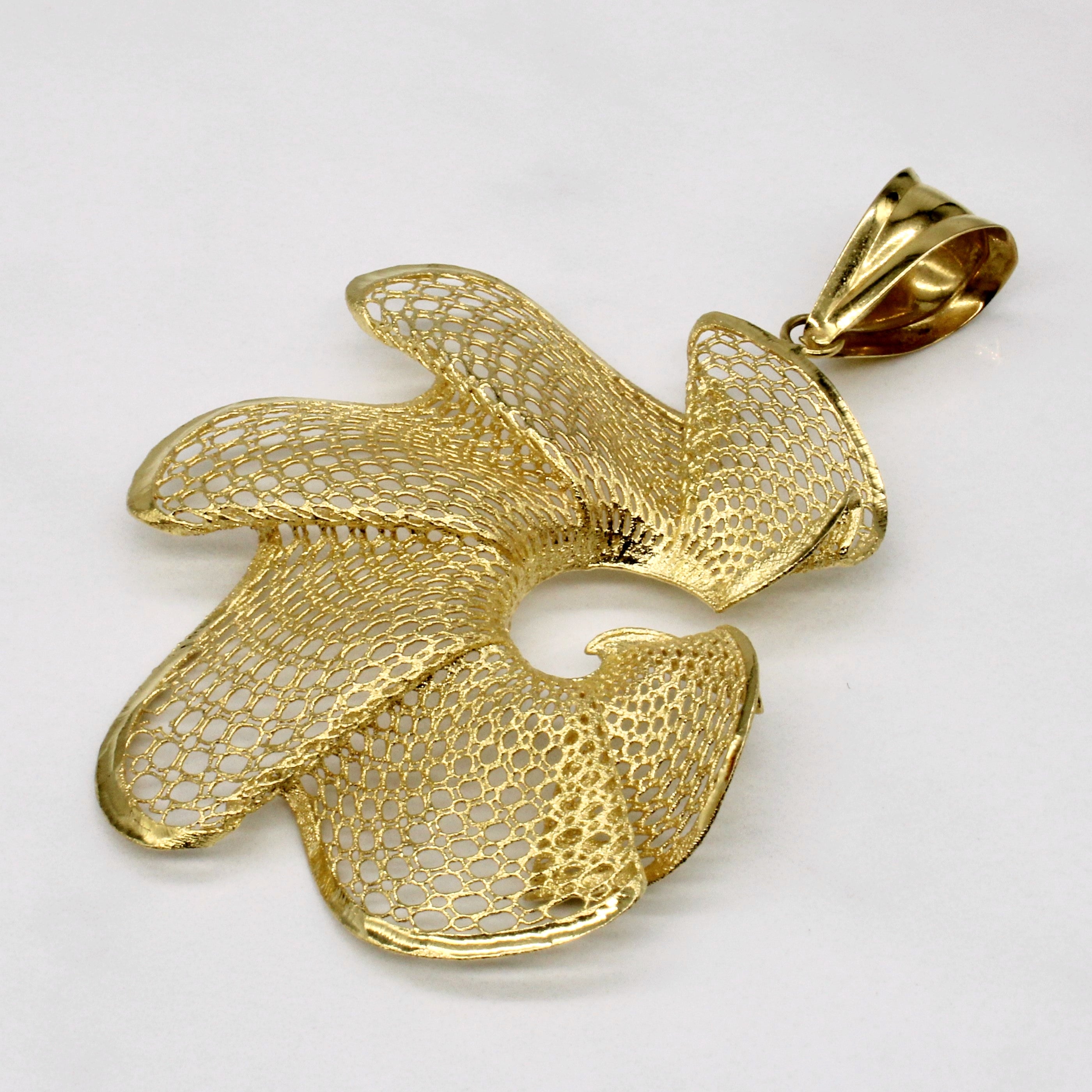 18k Yellow Gold Large Pendant