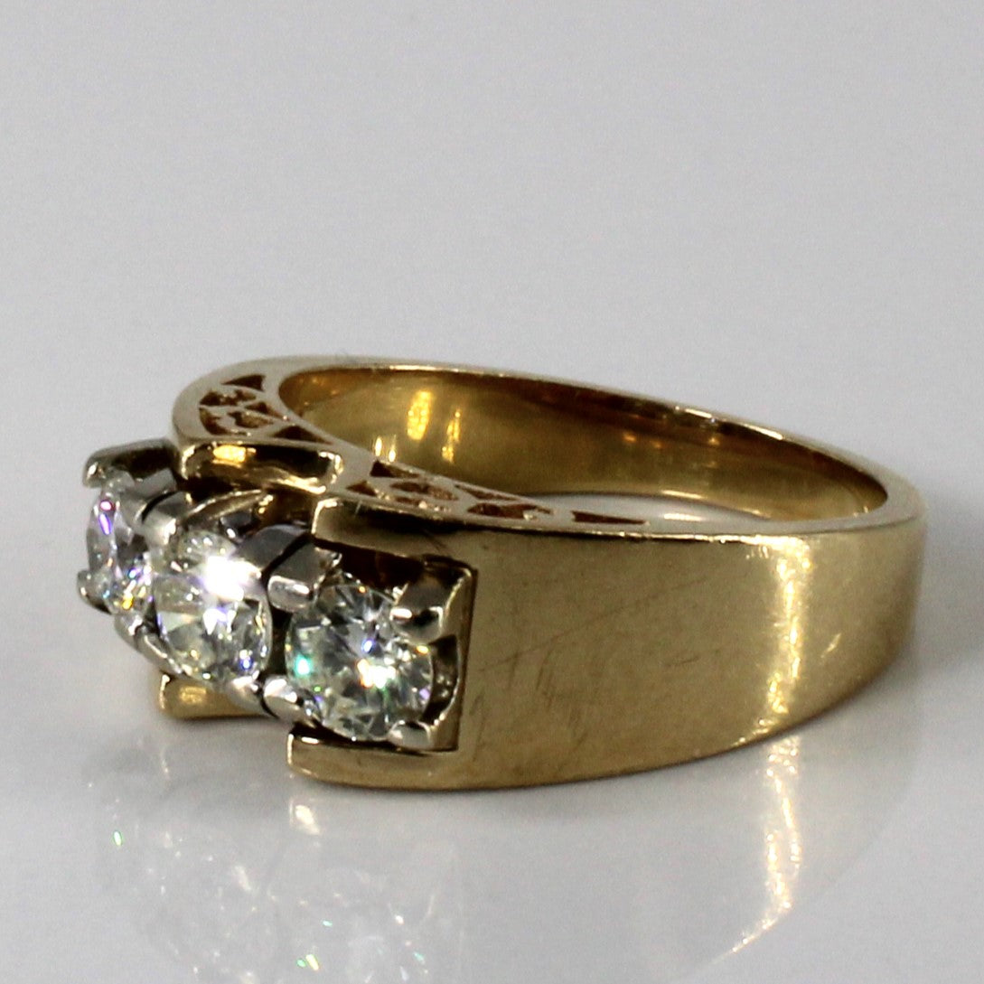 Three Stone Diamond Ring | 0.80ctw | SZ 5.25 |