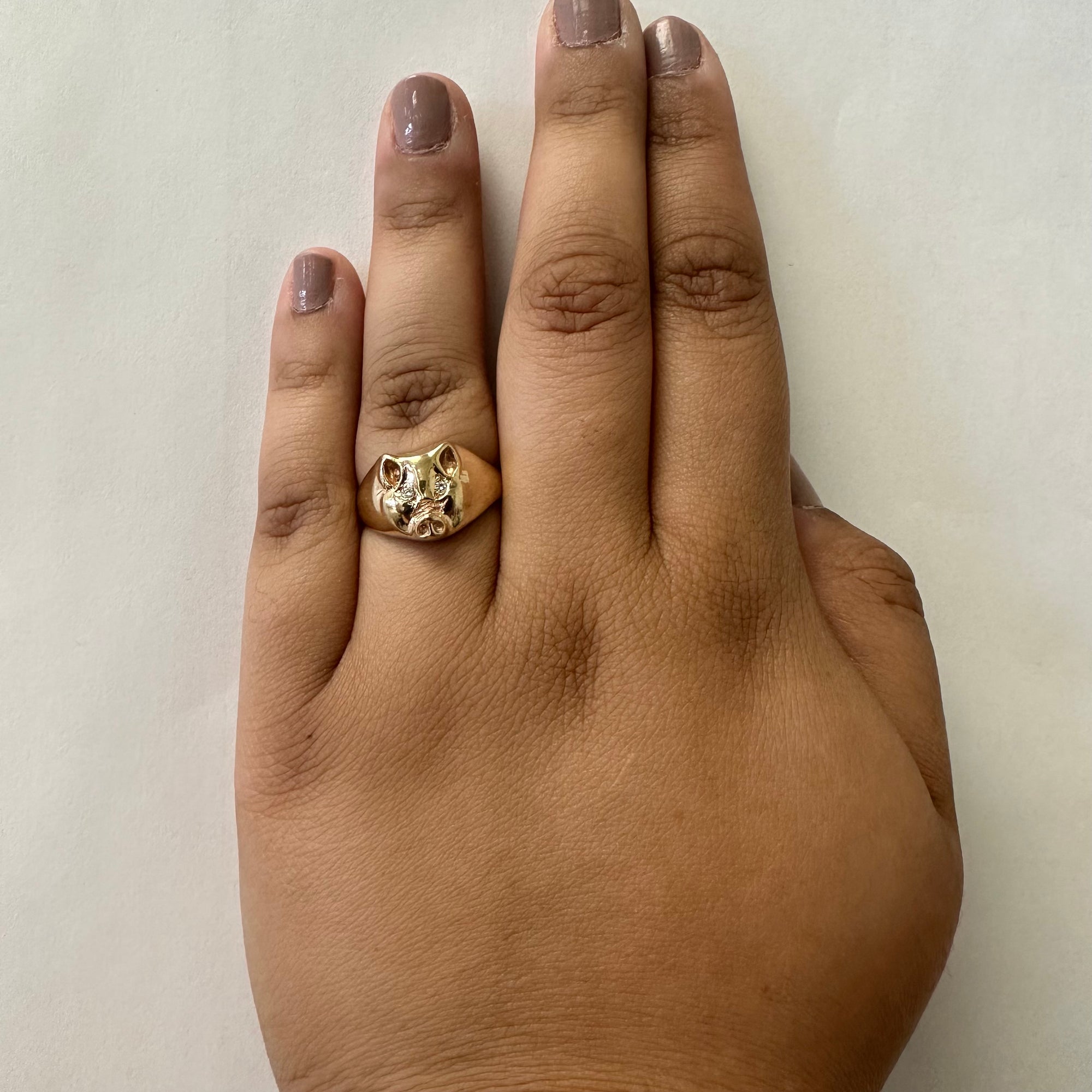 Diamond Pig Ring | 0.02ctw | SZ 9.5 |