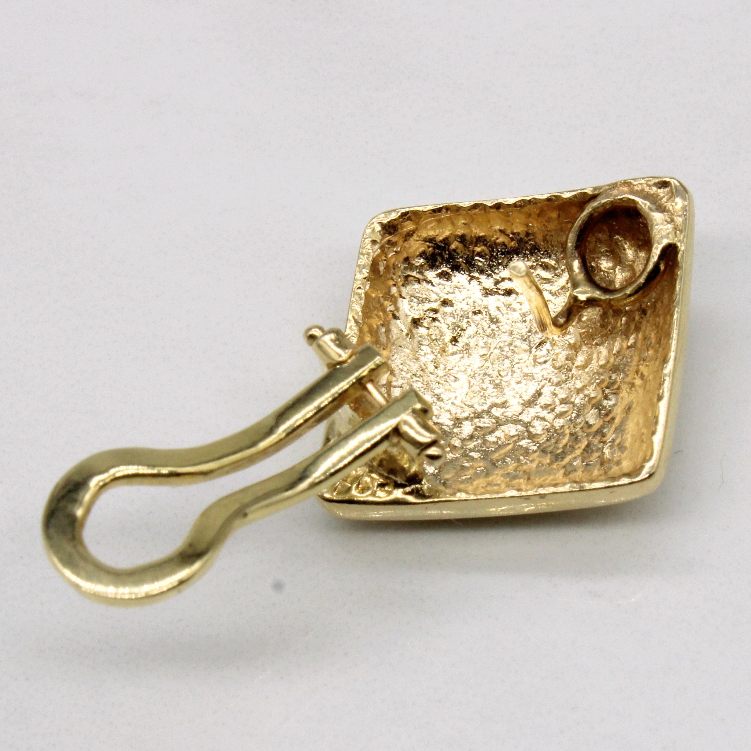 14k Yellow Gold Triangle Earrings