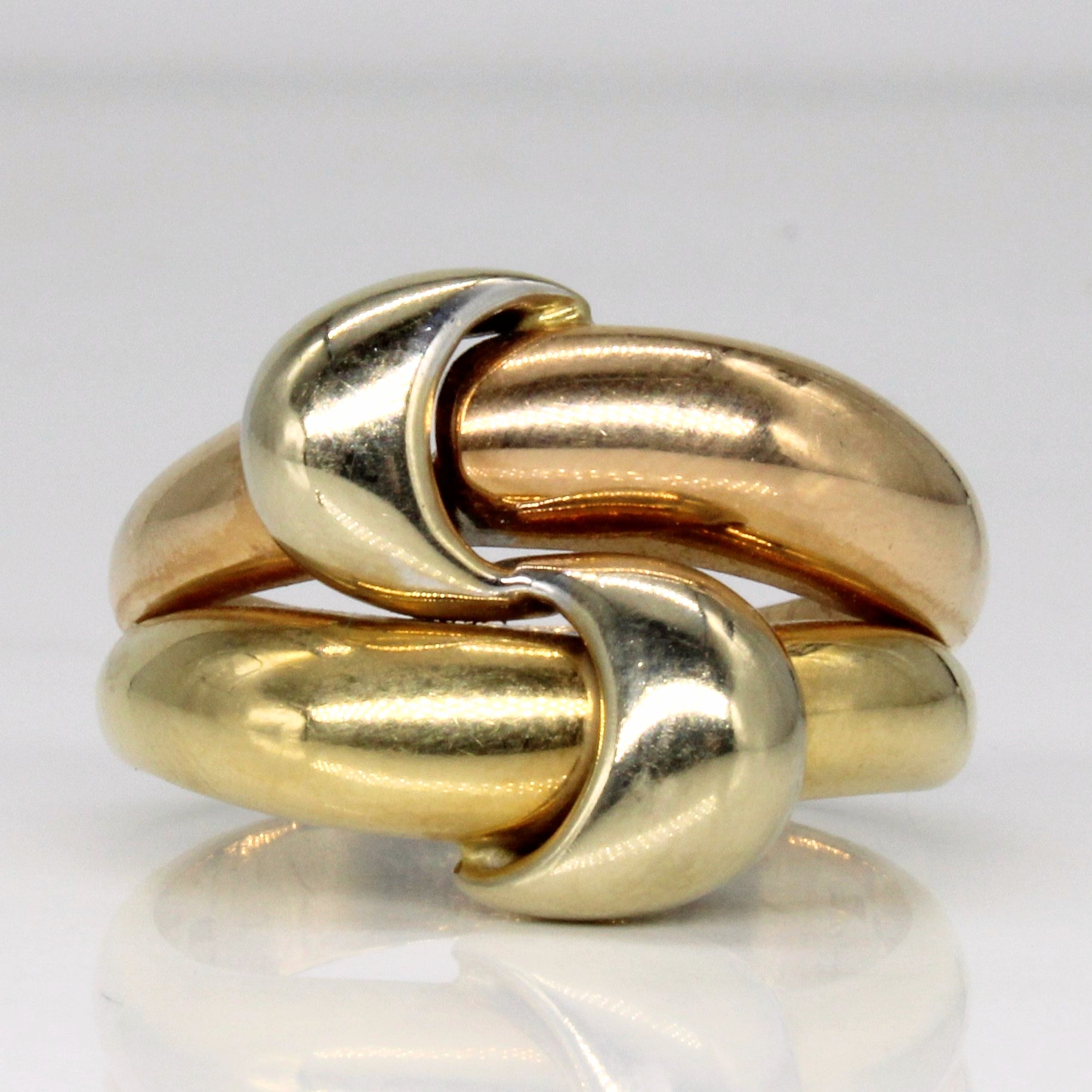 18k Tri Tone Gold Knot Ring | SZ 10.25 |