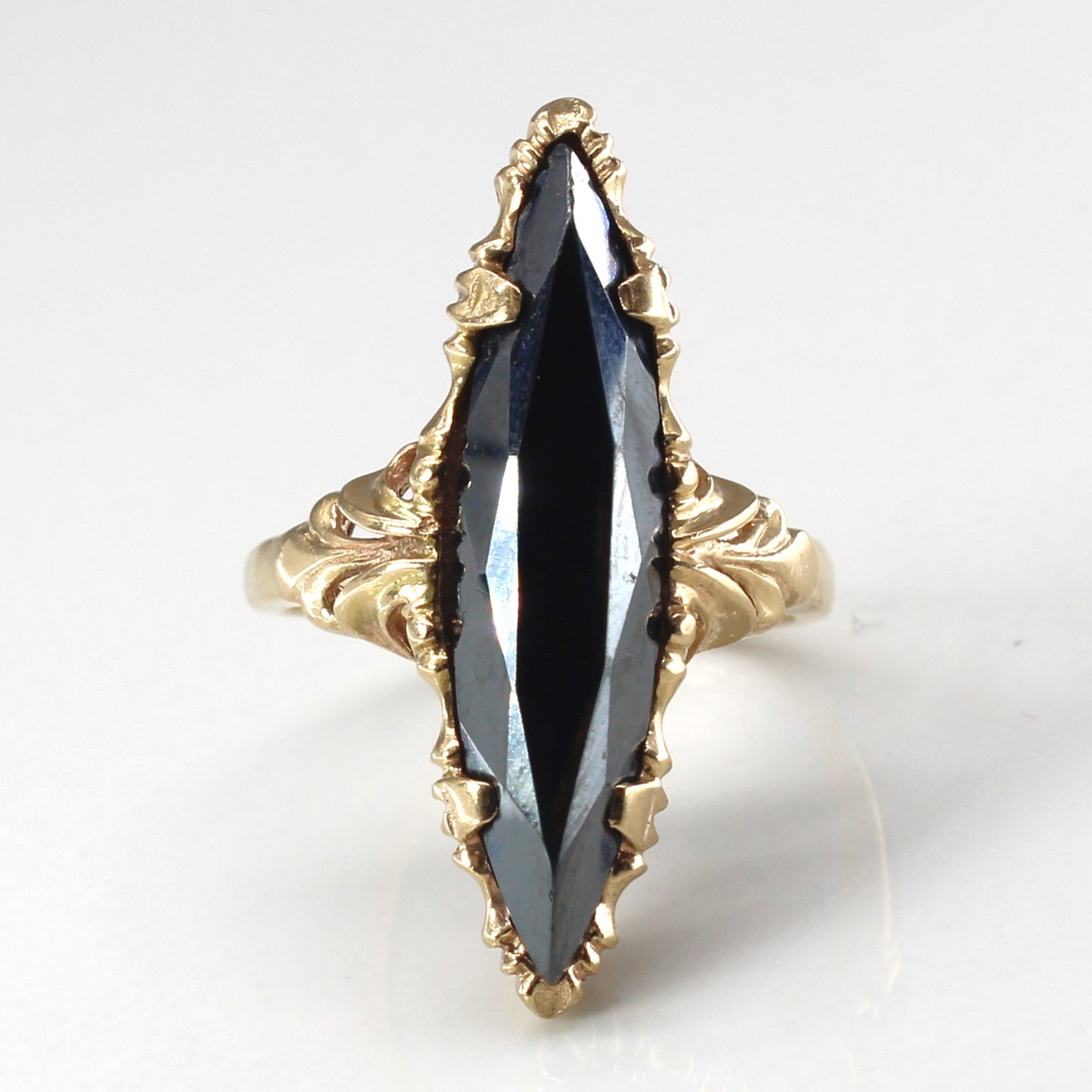 Solitaire Hematite Ring | 5.00ct | SZ 5.75 |