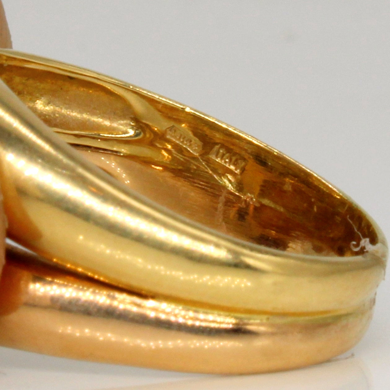18k Tri Tone Gold Knot Ring | SZ 10.25 |