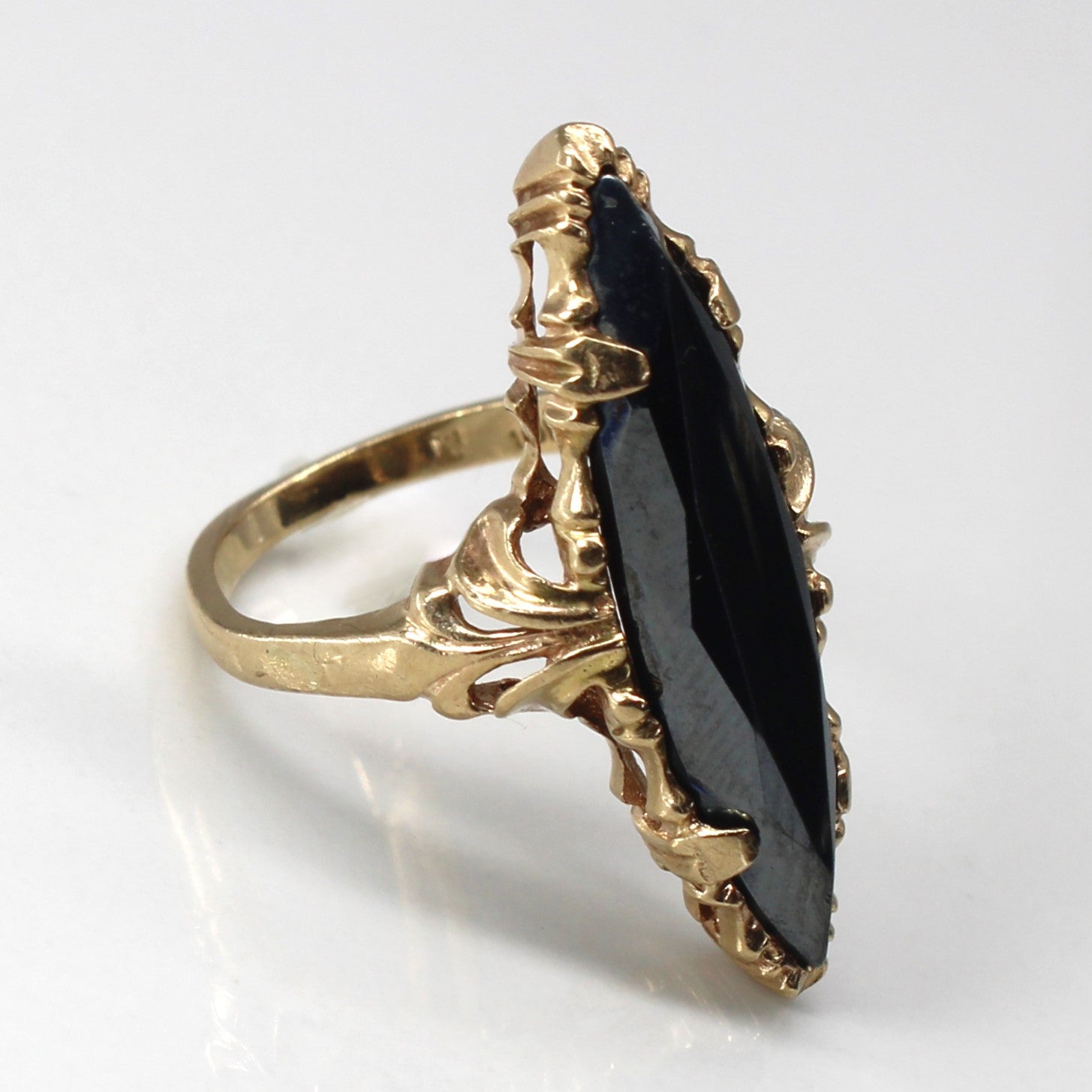 Solitaire Hematite Ring | 5.00ct | SZ 5.75 |