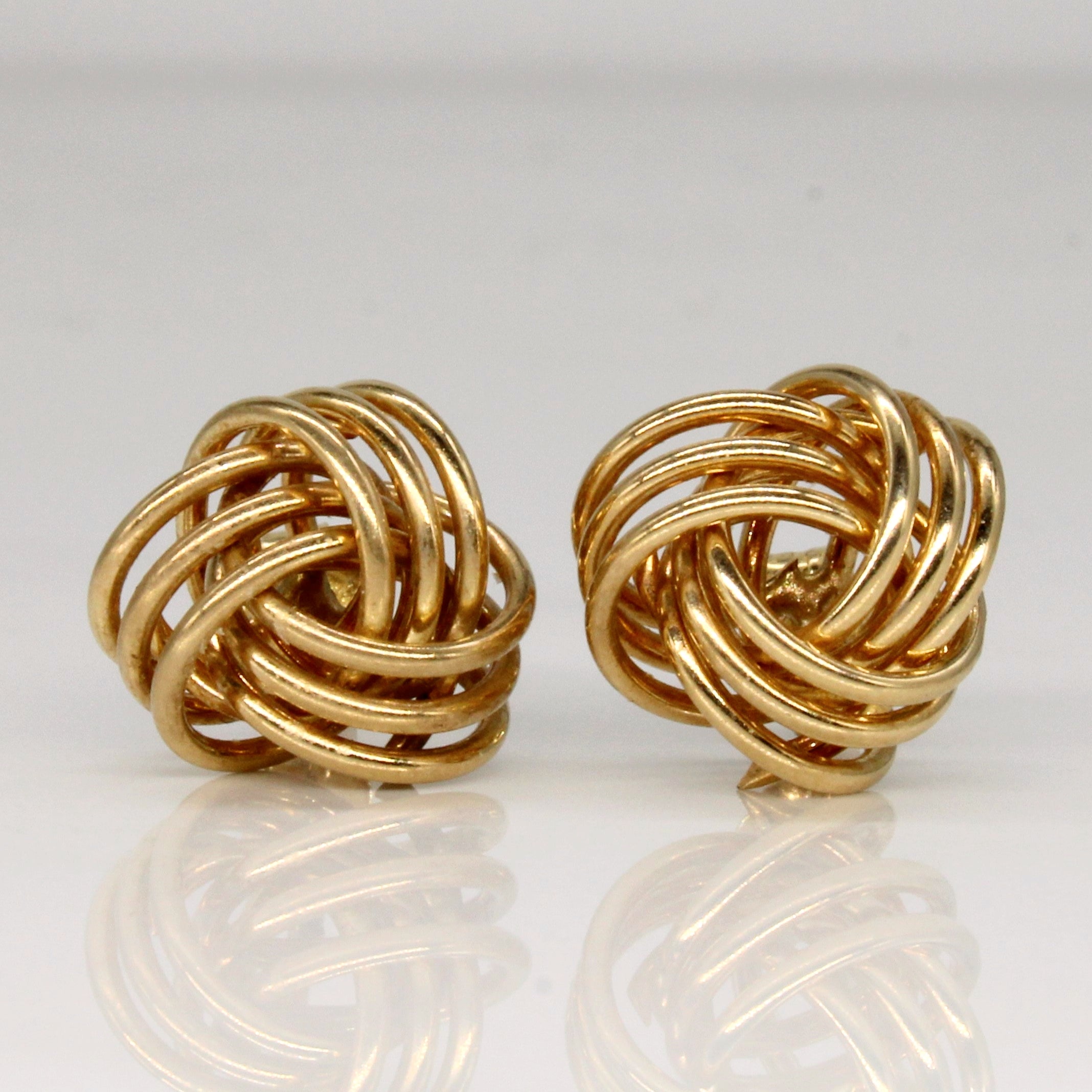 14k Yellow Gold Knot Earrings