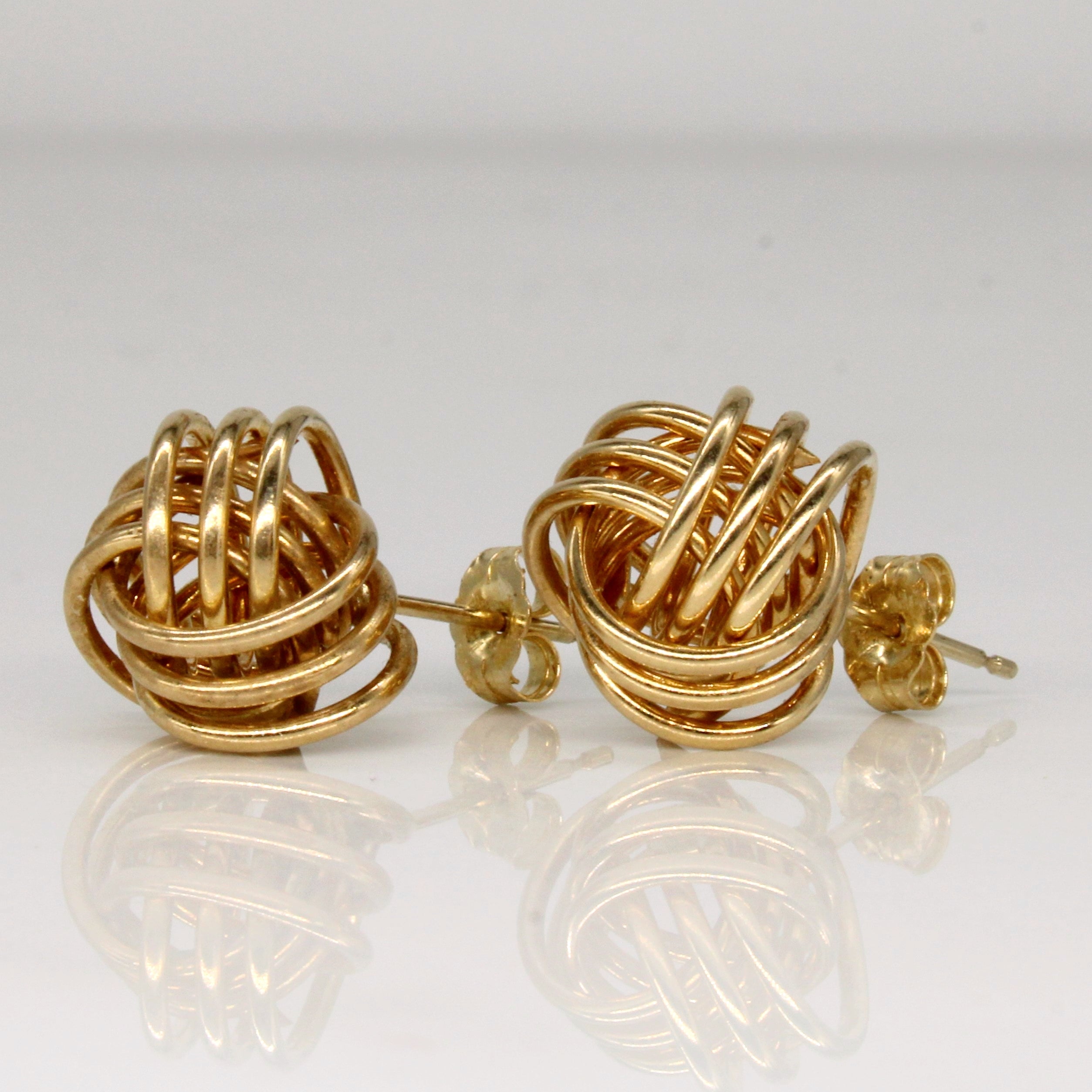 14k Yellow Gold Knot Earrings