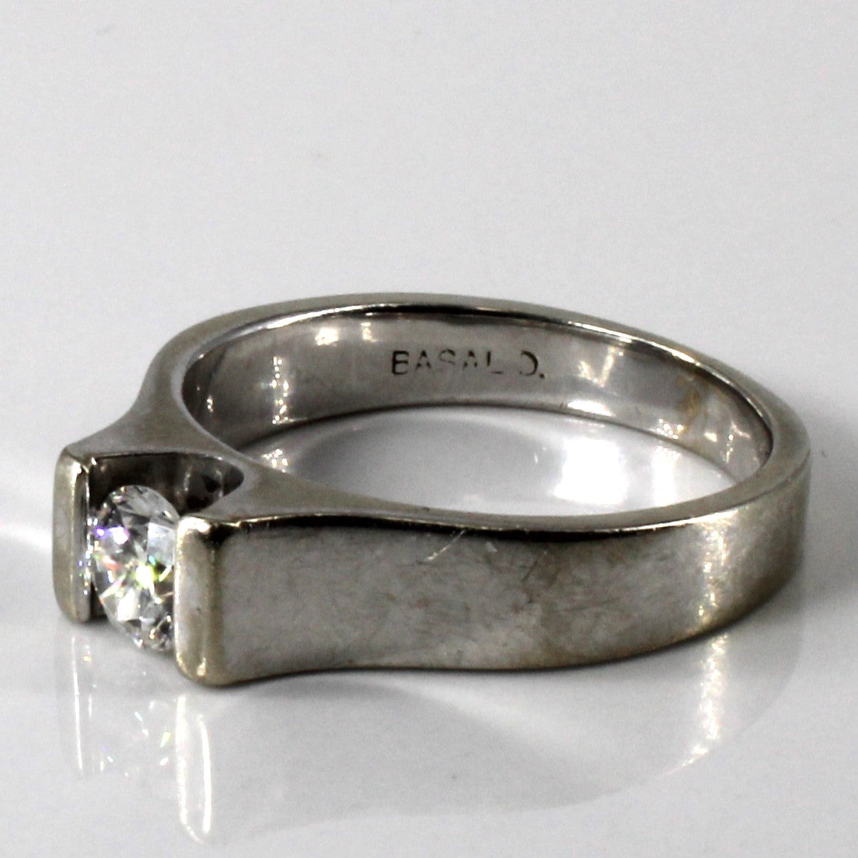 Tension Set Solitaire Diamond Ring | 0.48ct | SZ 8 |
