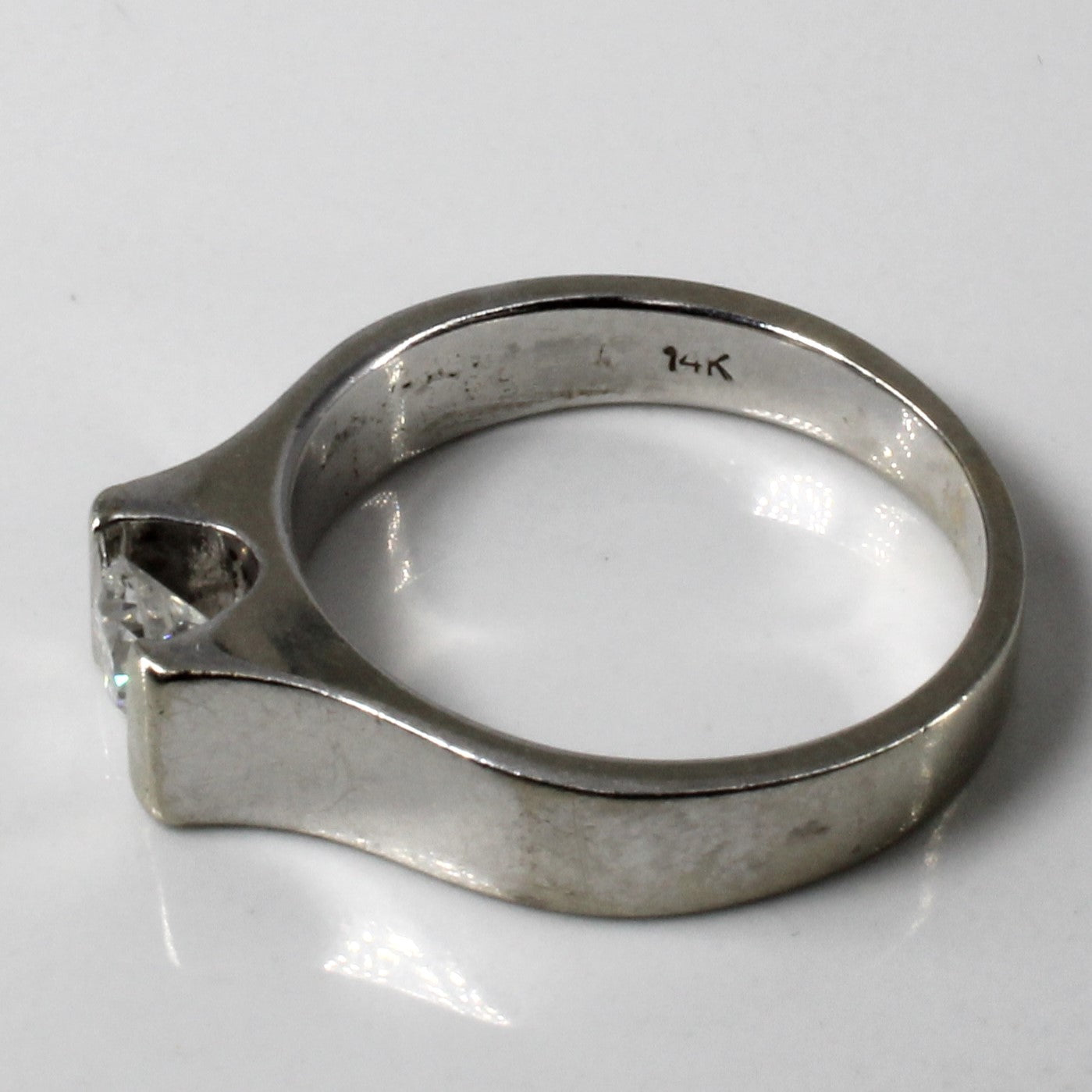 Tension Set Solitaire Diamond Ring | 0.48ct | SZ 8 |