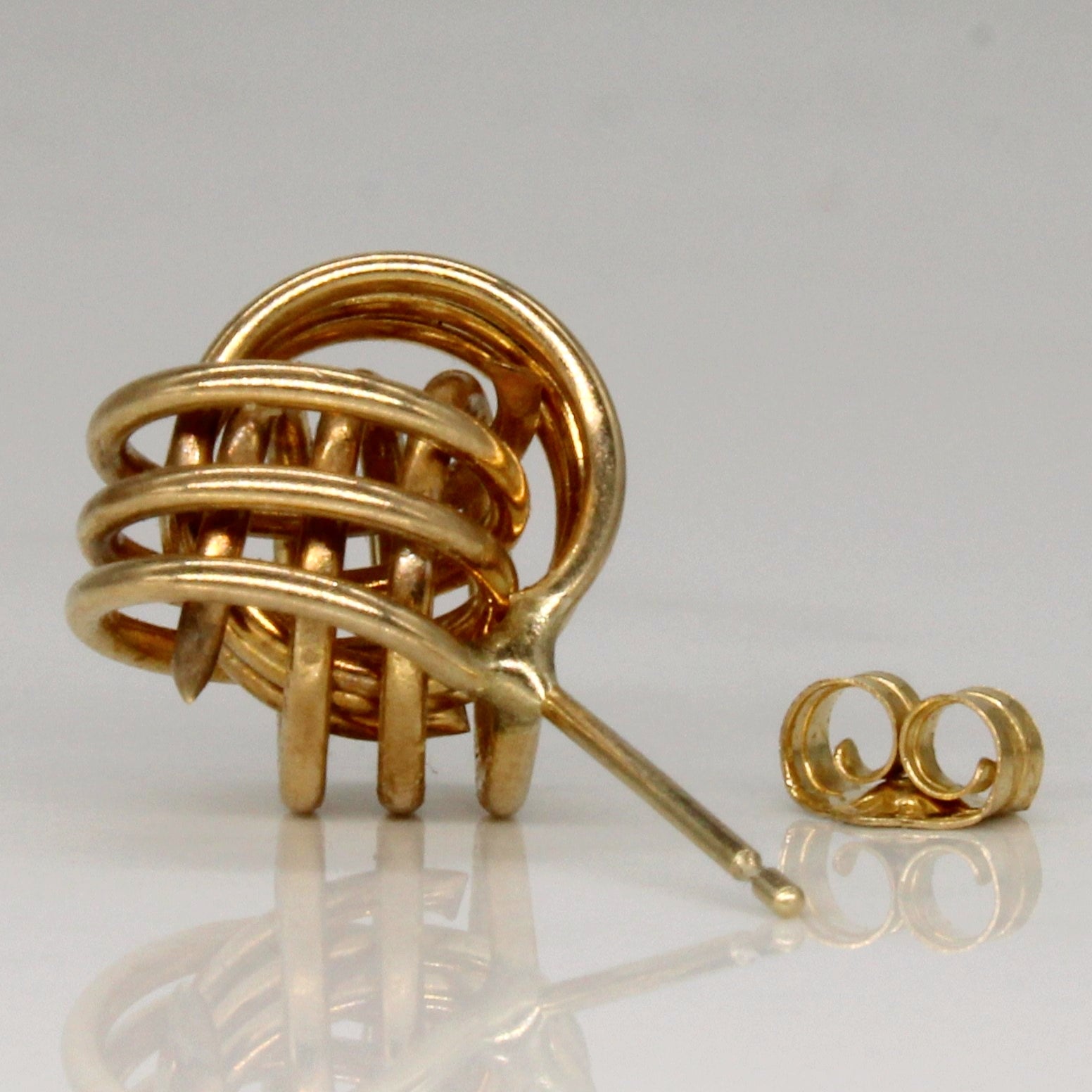 14k Yellow Gold Knot Earrings