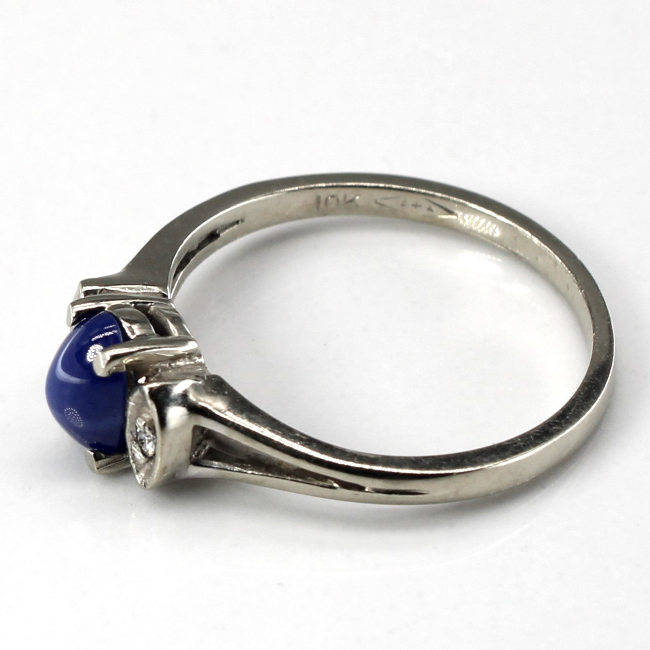 Three Stone Sapphire & Diamond Ring | 0.65ct | 0.02ctw | SZ 5.75 |