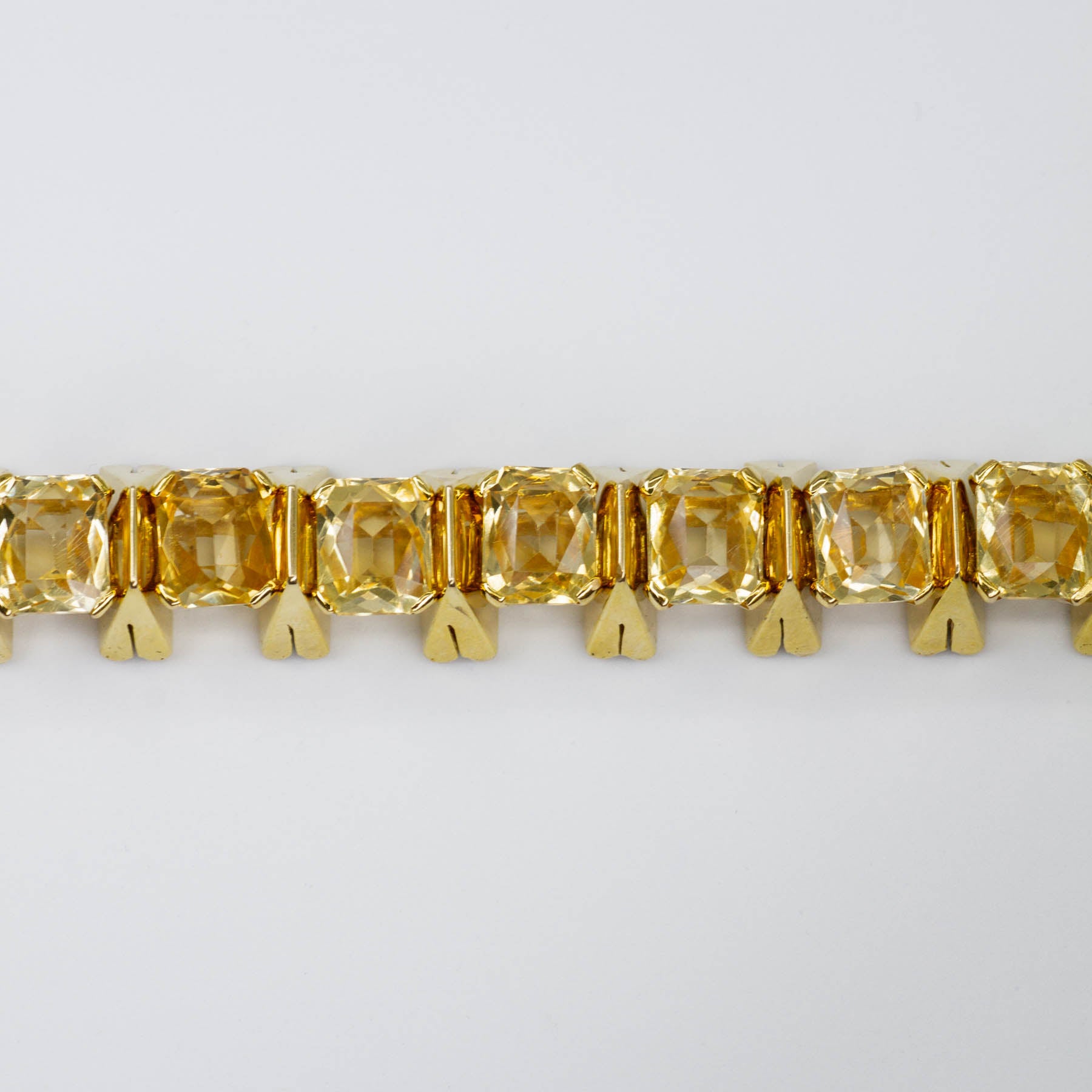 14k Yellow Gold Citrine Bracelet | 34.00ctw | 6.50" |