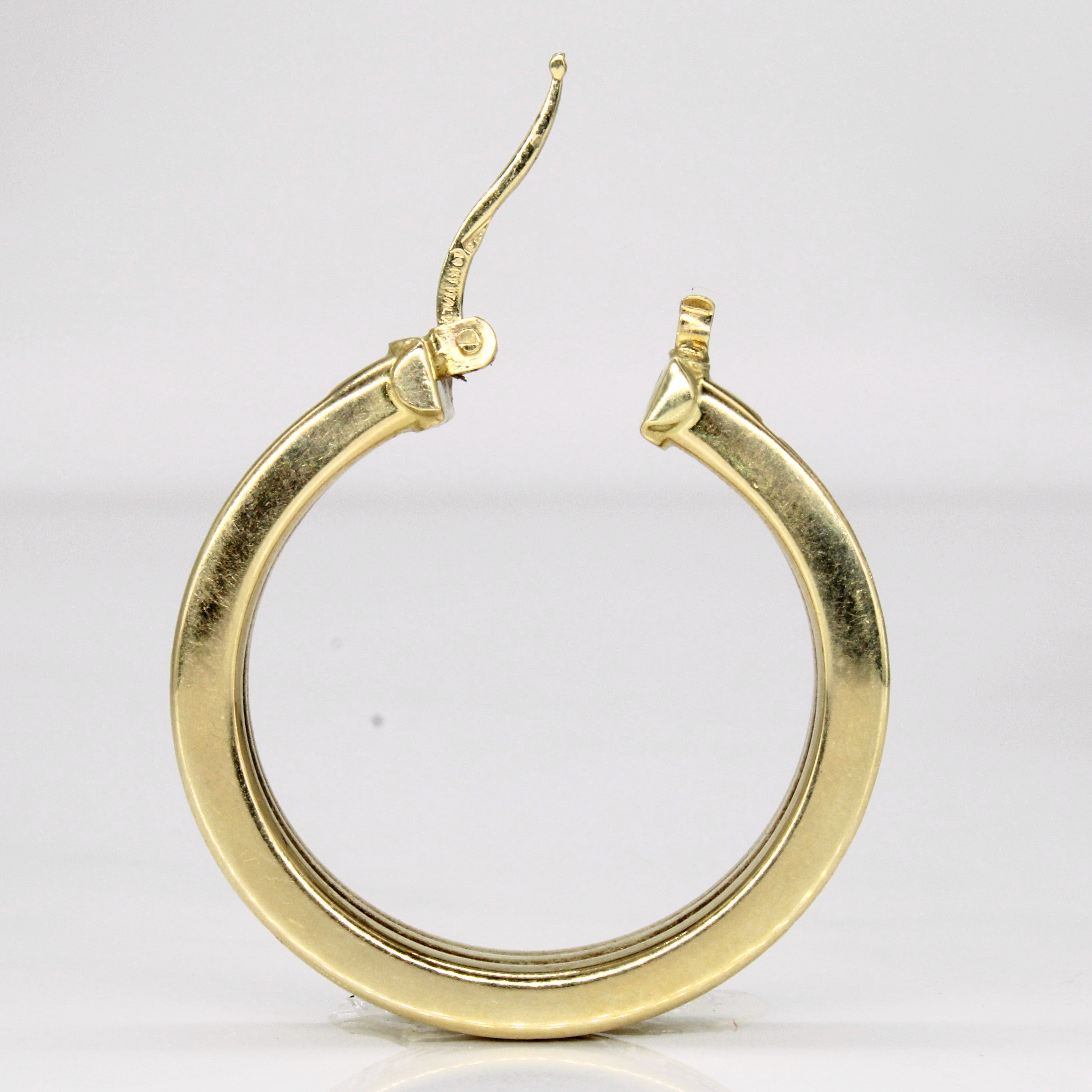 Italian 14k Yellow Gold Hoop Earrings