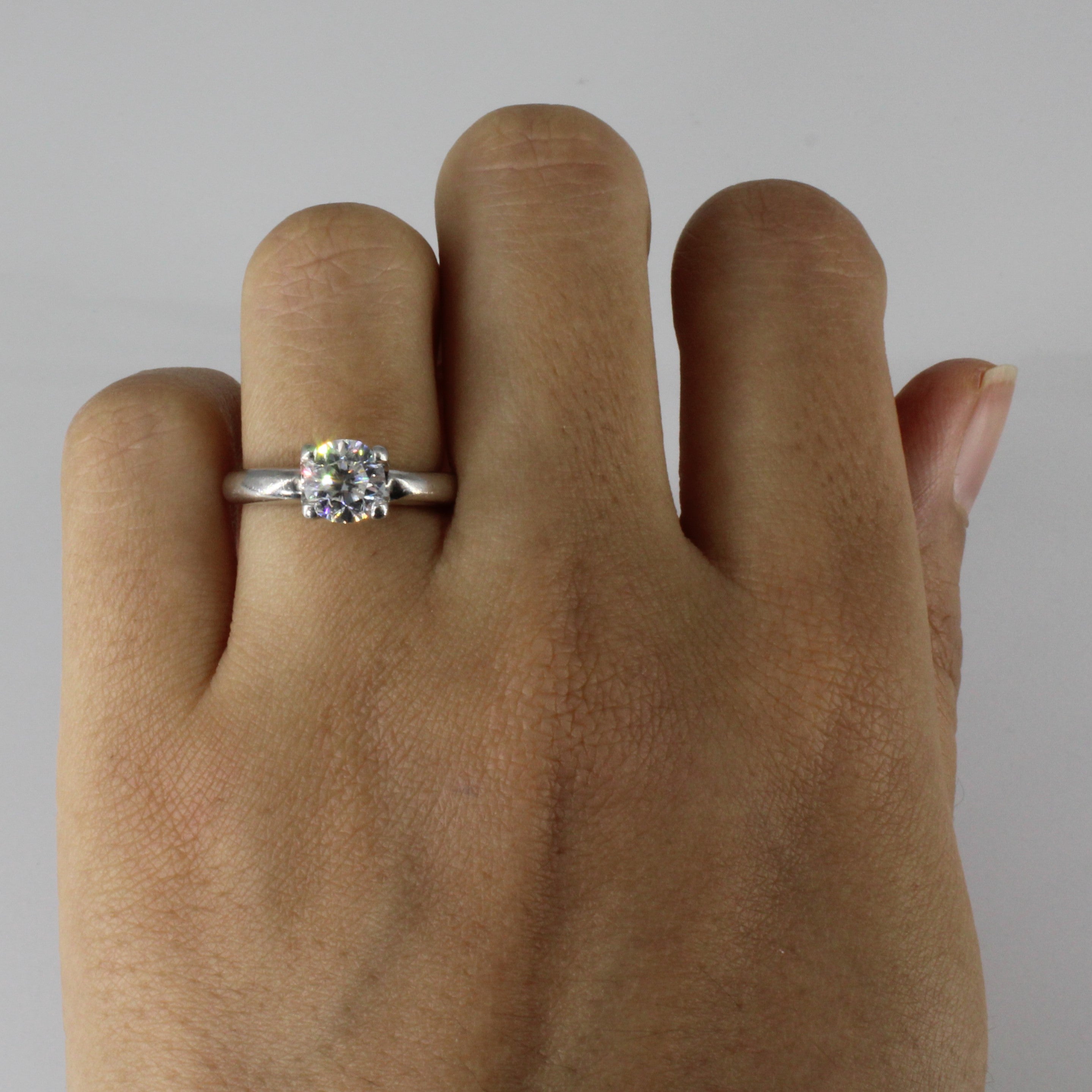 Platinum Solitaire Diamond Engagement Ring | 1.12ct | SZ 5.5 |