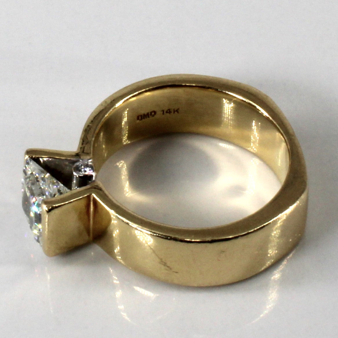 Semi Bezel Princess Certified Canadian Diamond Ring | 1.02ct | SZ 5 |