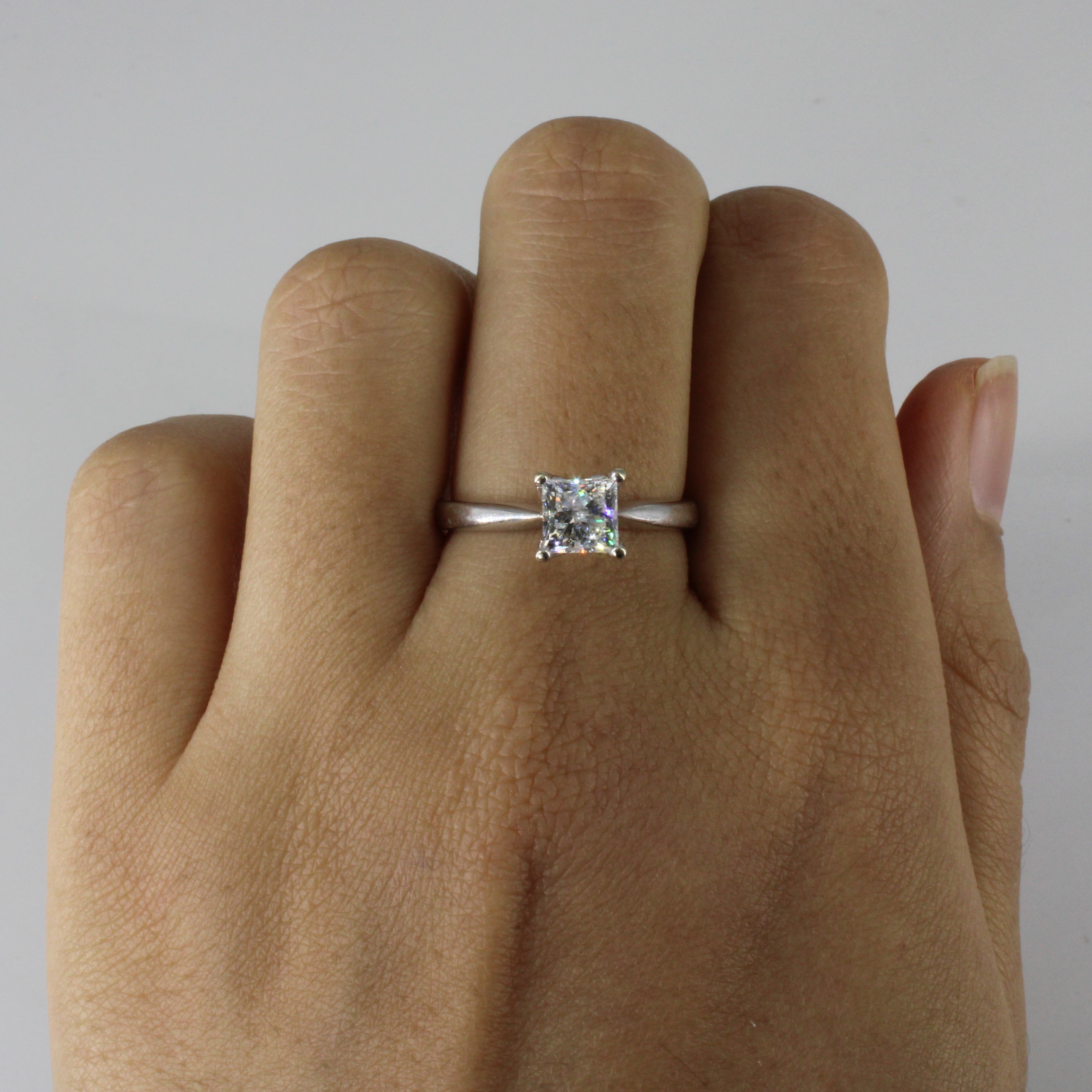 Solitaire Princess Diamond Engagement Ring | 1.01ct | SZ 7.5 |