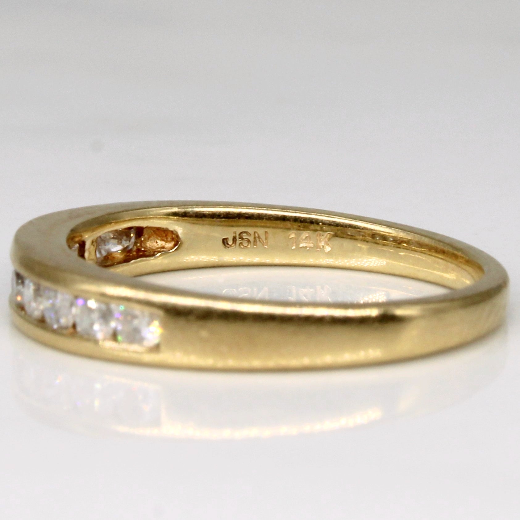 Bague sertie de diamants en canal | 0,20 ct | Taille 4,75 |