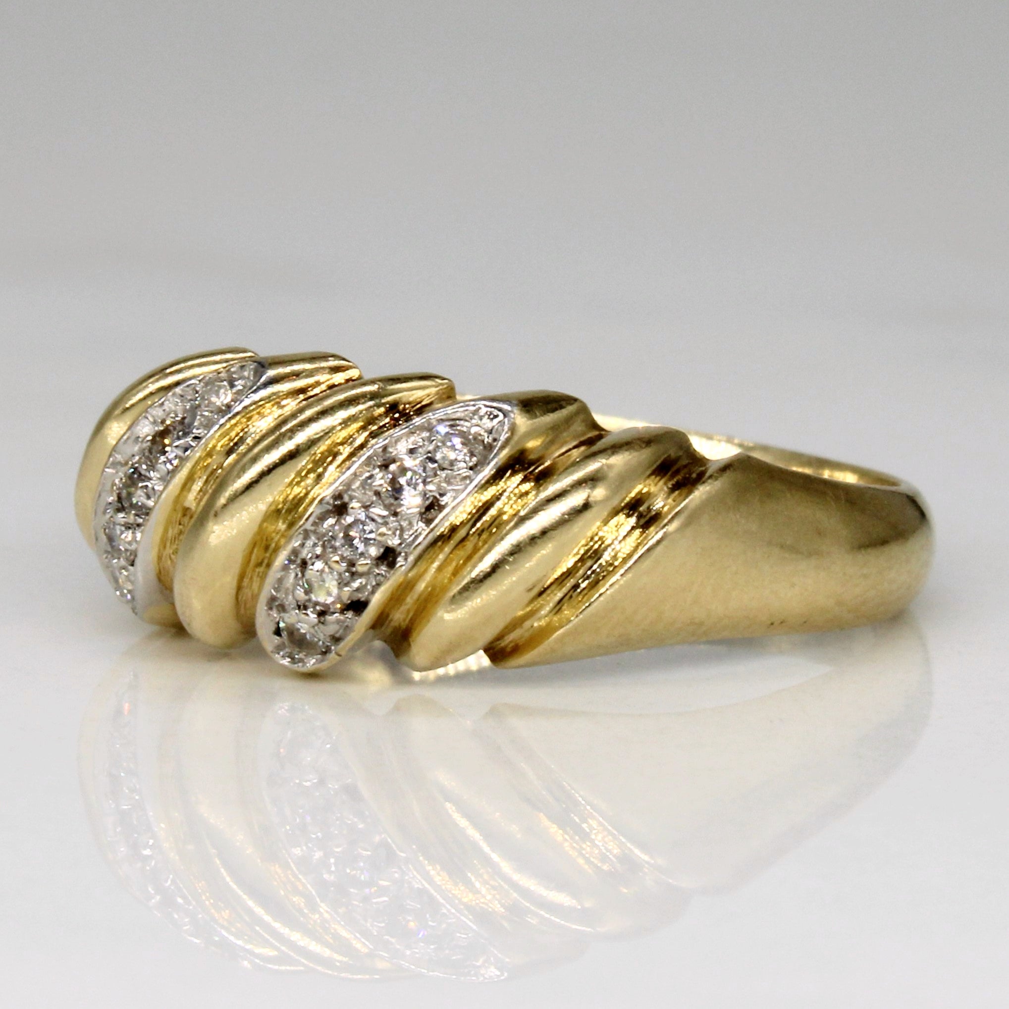 Diamond Waterfall Ring | 0.10ctw | SZ 7.75 |
