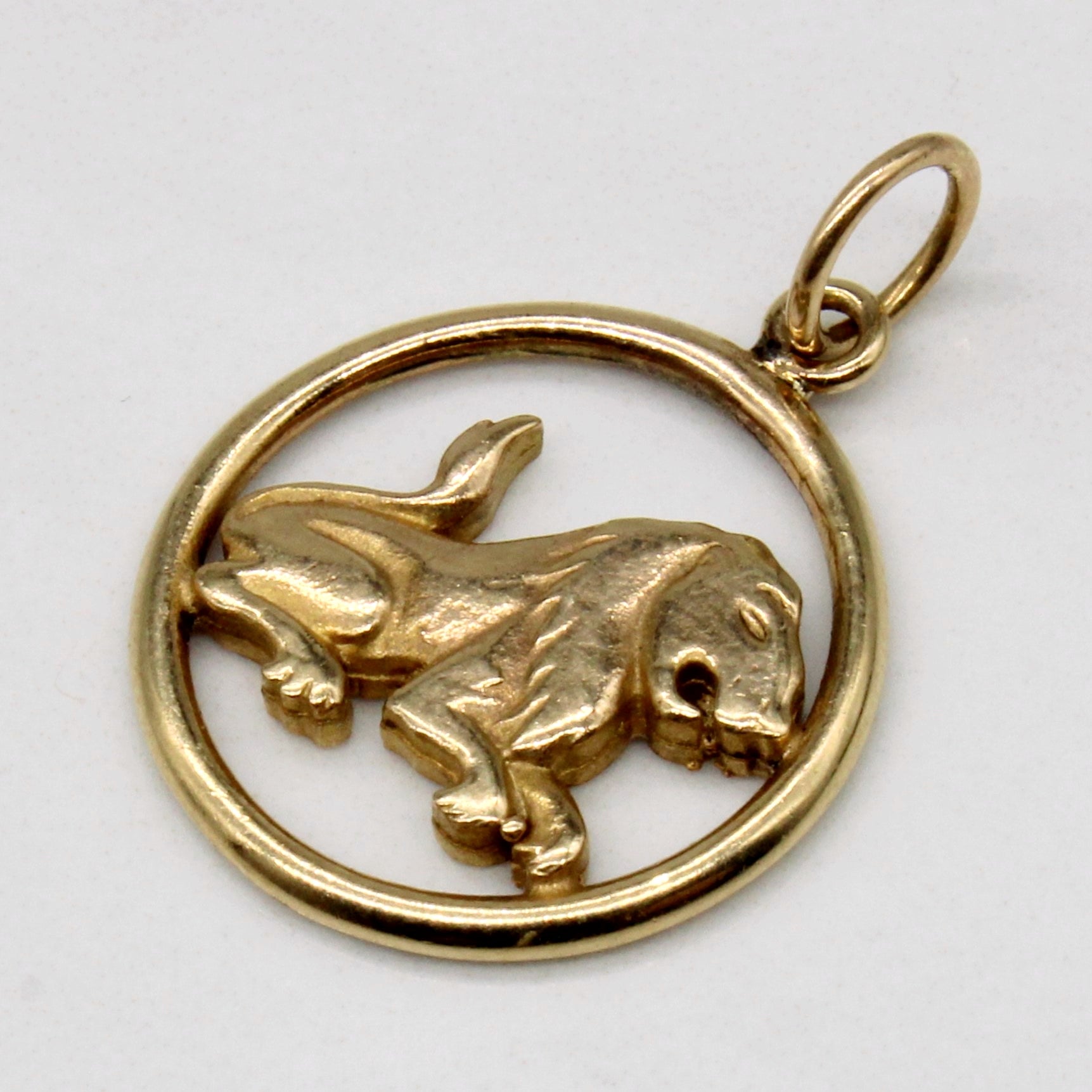 10k Yellow Gold Lion Charm