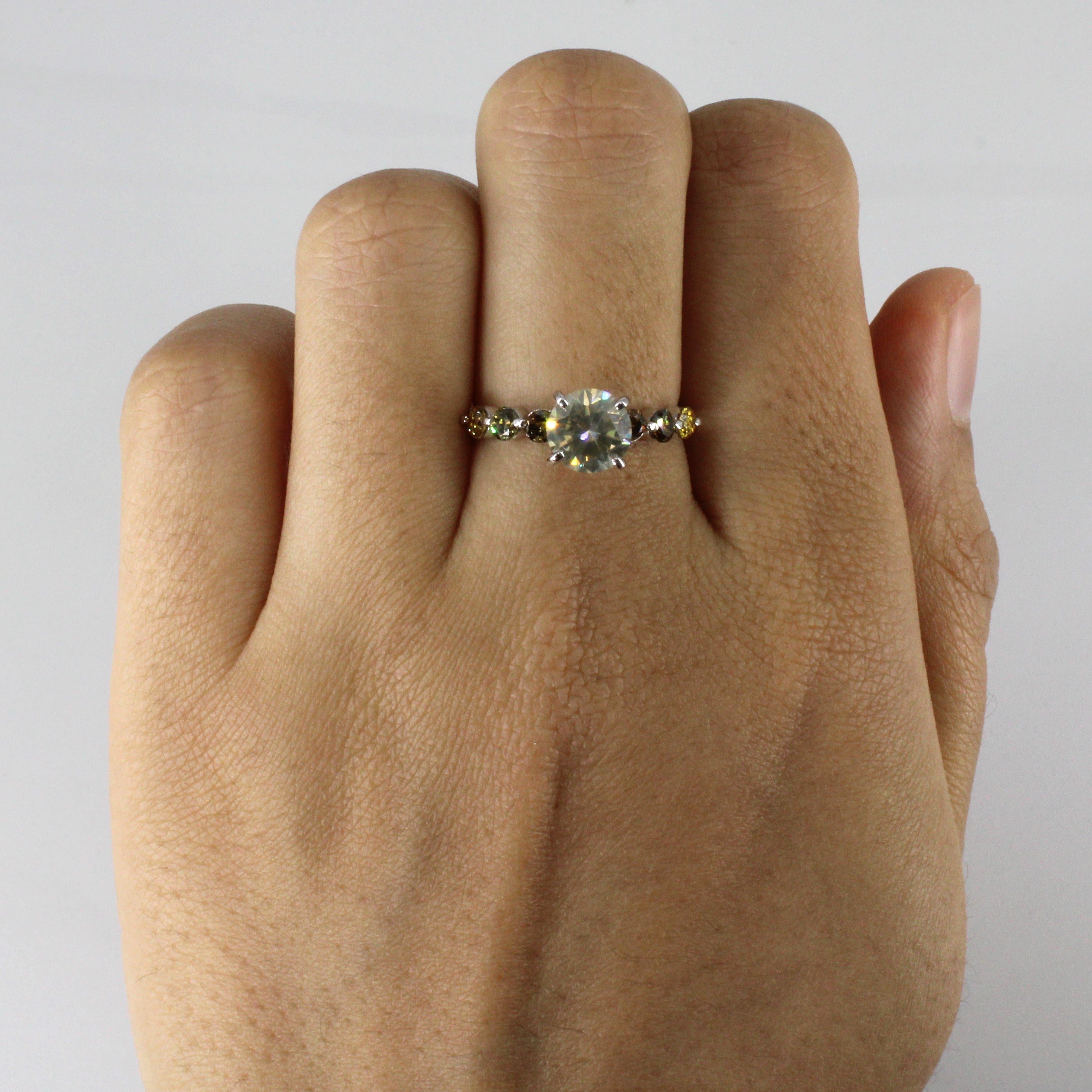 Seven Stone Yellow Diamond Ring | 1.71ctw | SZ 6.75 |