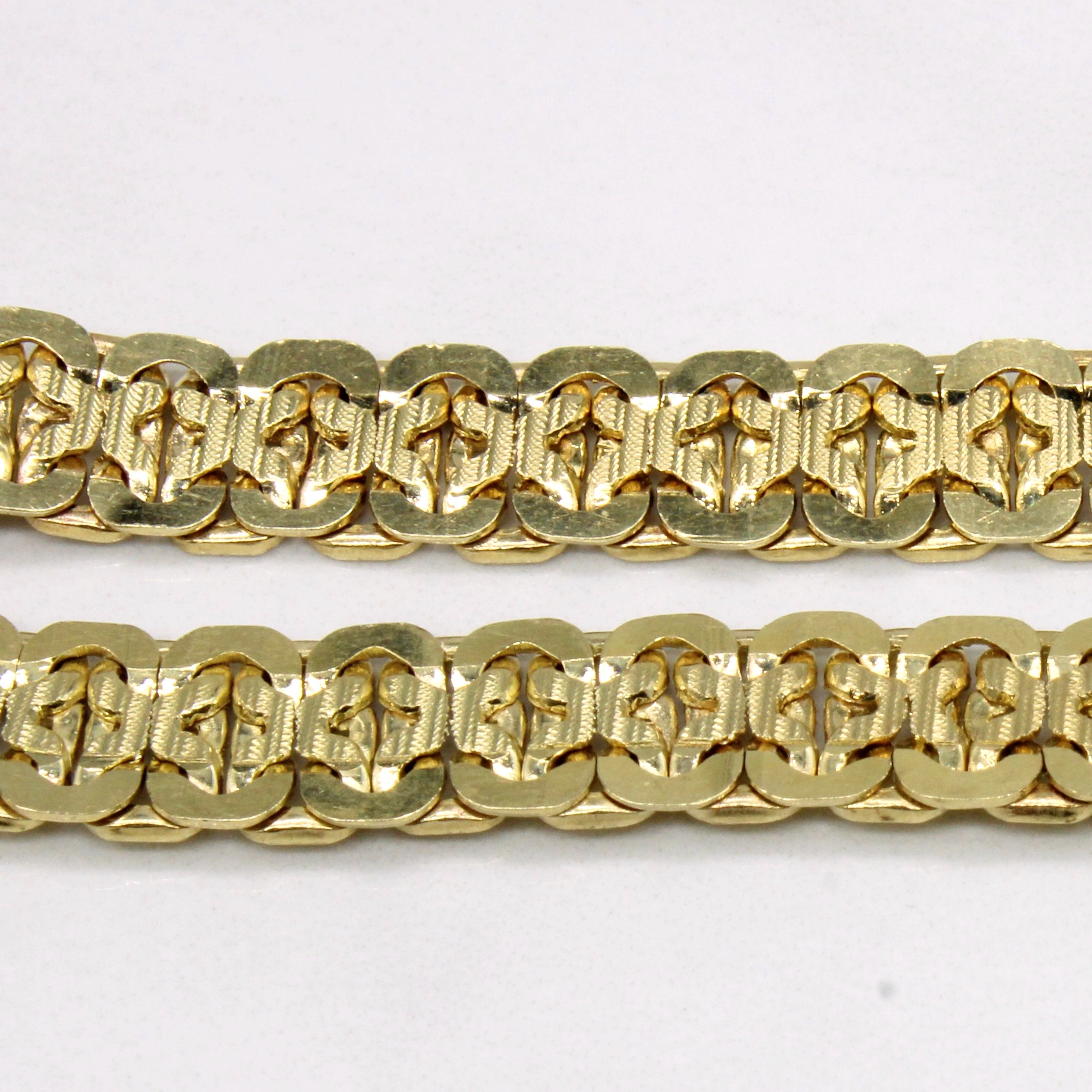 14k Yellow Gold Flat Link Chain | 17" |
