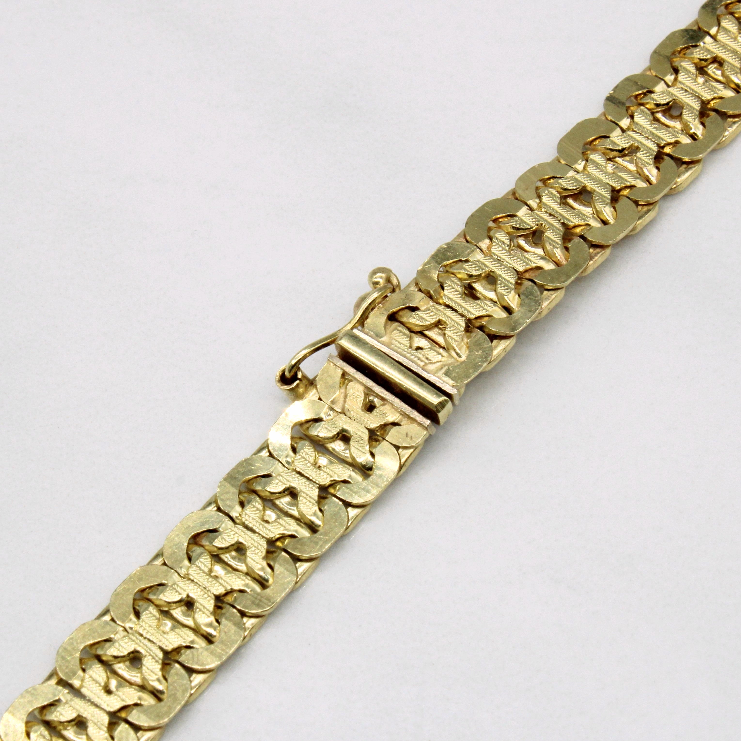 14k Yellow Gold Flat Link Chain | 17" |
