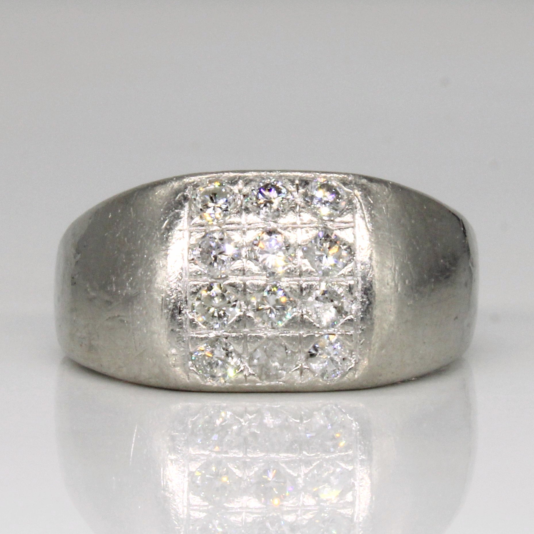 Diamond Grid Ring | 0.75ctw | SZ 10.5 |