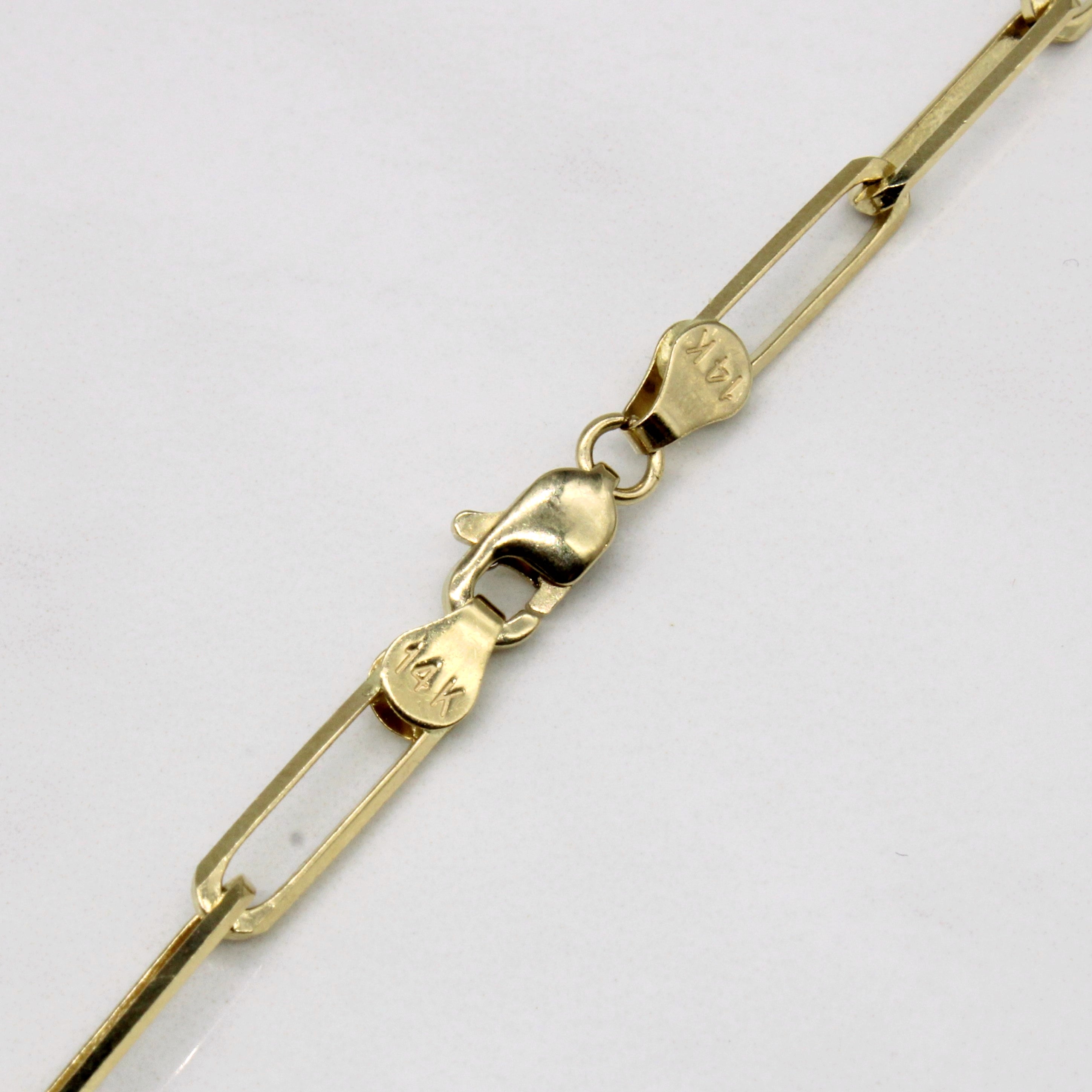 14k Yellow Gold Paperclip Chain | 18" |