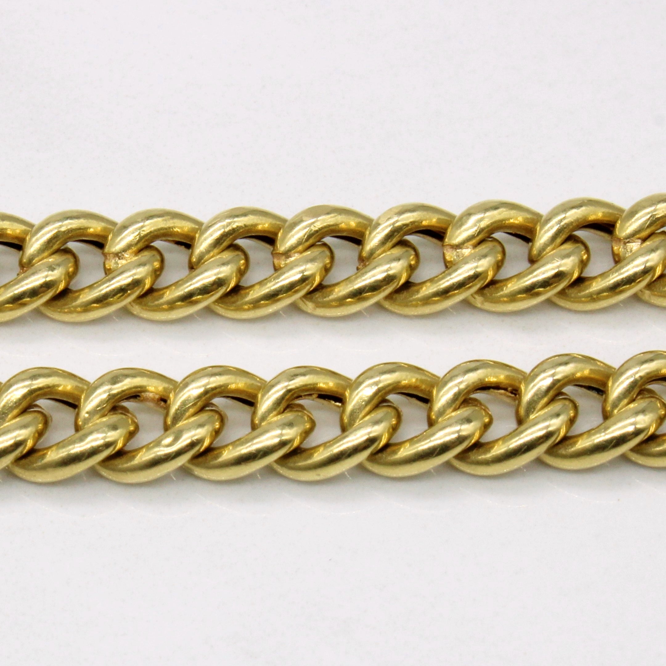 18k Yellow Gold Curb Link Bracelet | 7.5" |
