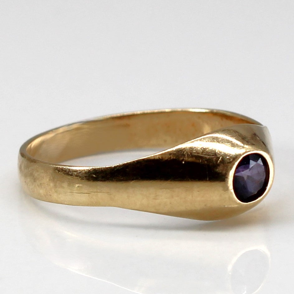 Bezel Set Synthetic Spinel Ring | 0.12ct | SZ 4 |