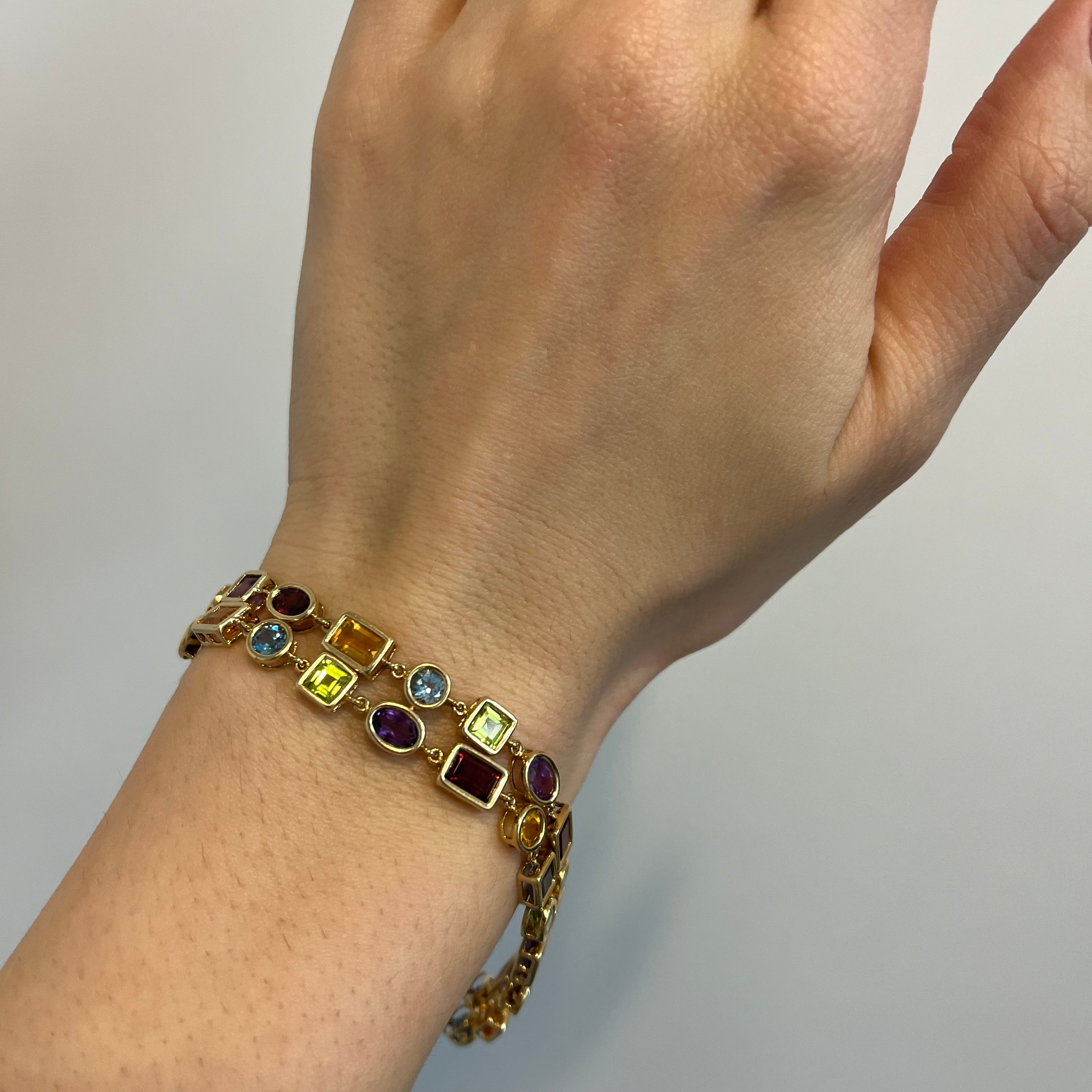 Bracelet multi-pierres précieuses | 15,00 ct | 7,25" |