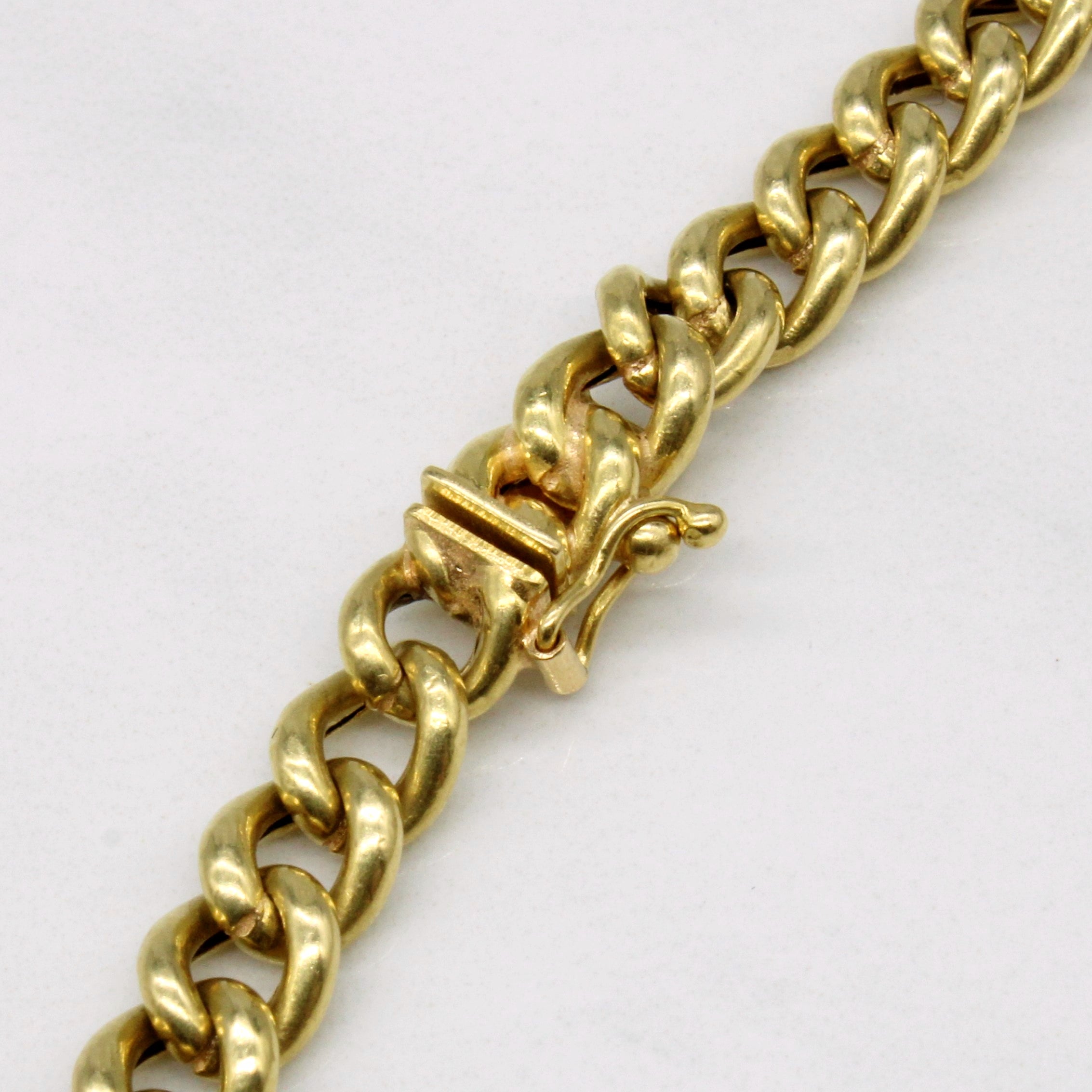 18k Yellow Gold Curb Link Bracelet | 7.5" |