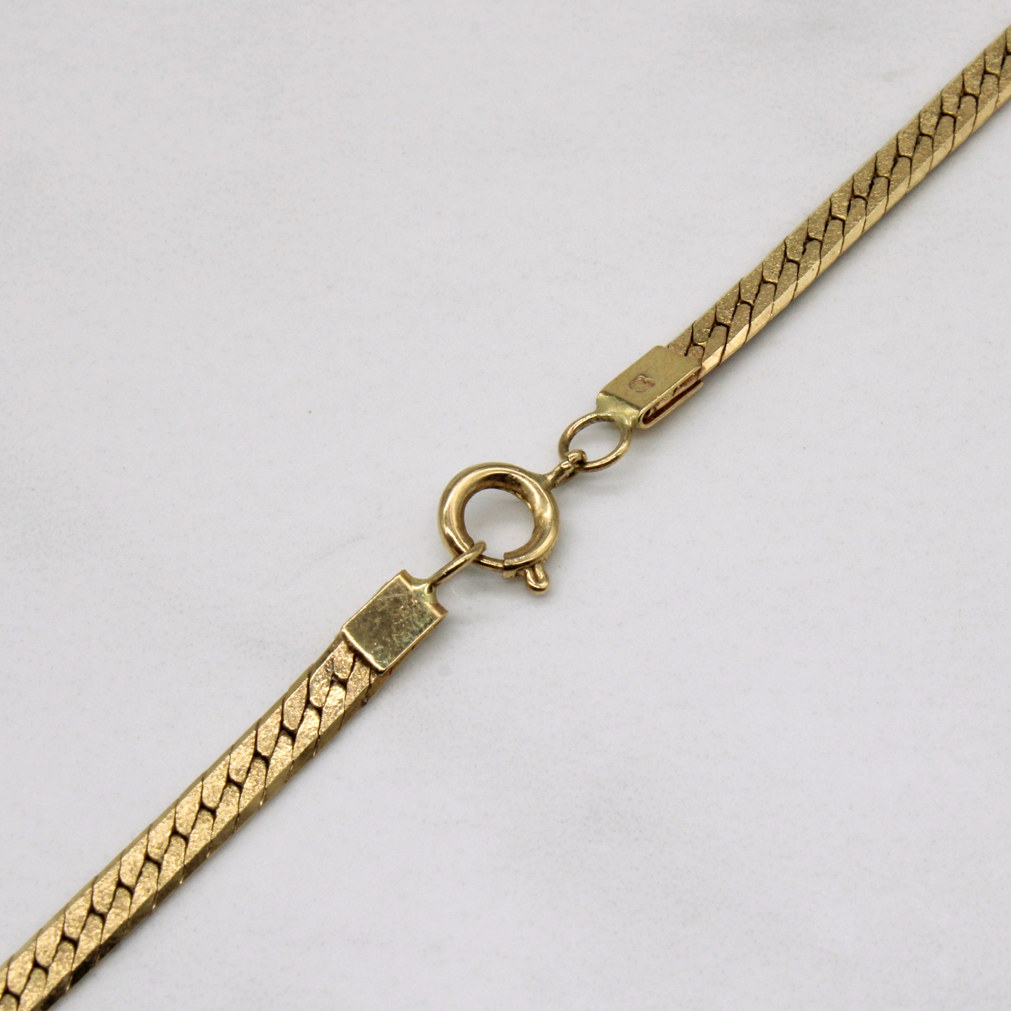10k Yellow Gold Pointed Chain | 17" |