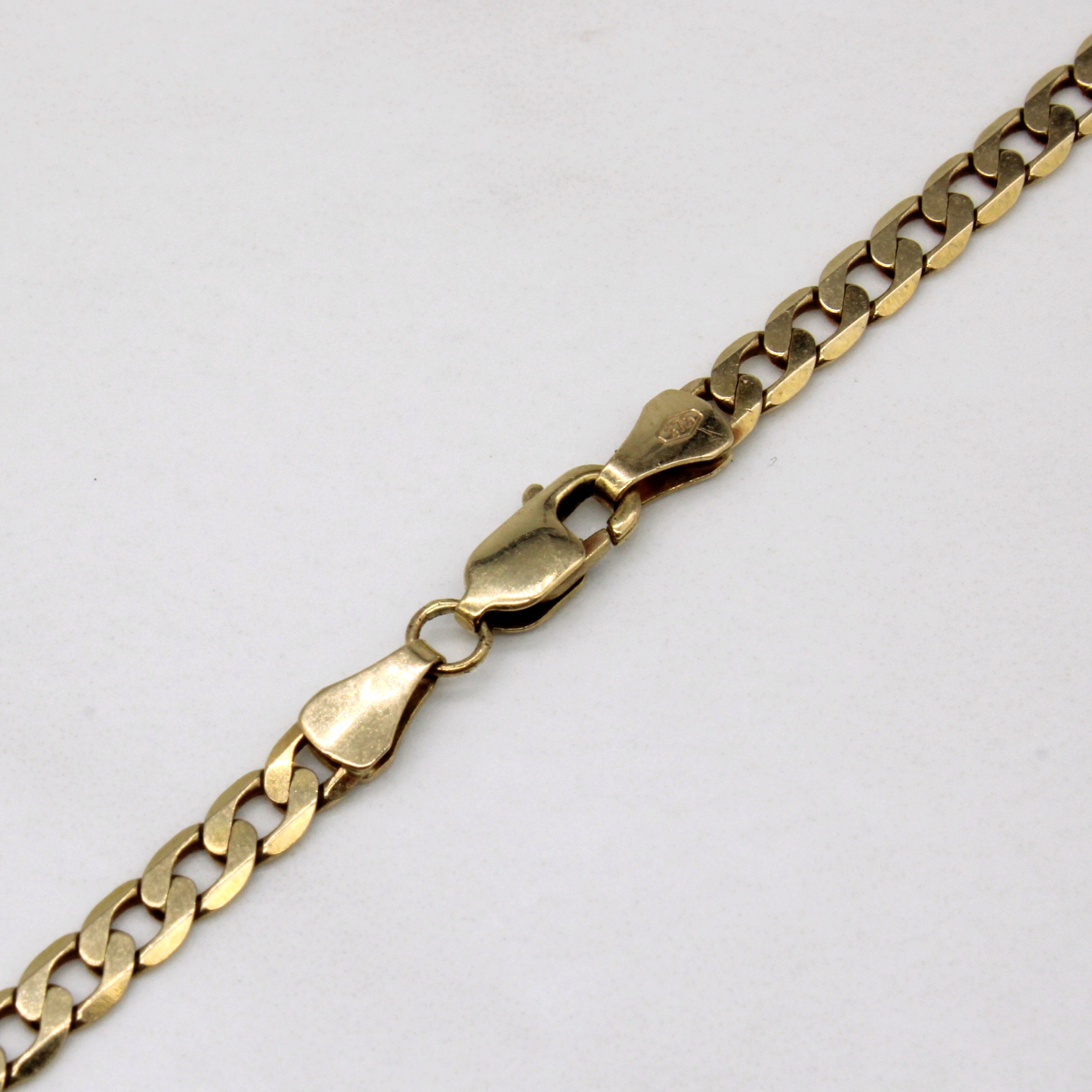 9k Yellow Gold Curb Link Chain | 20" |