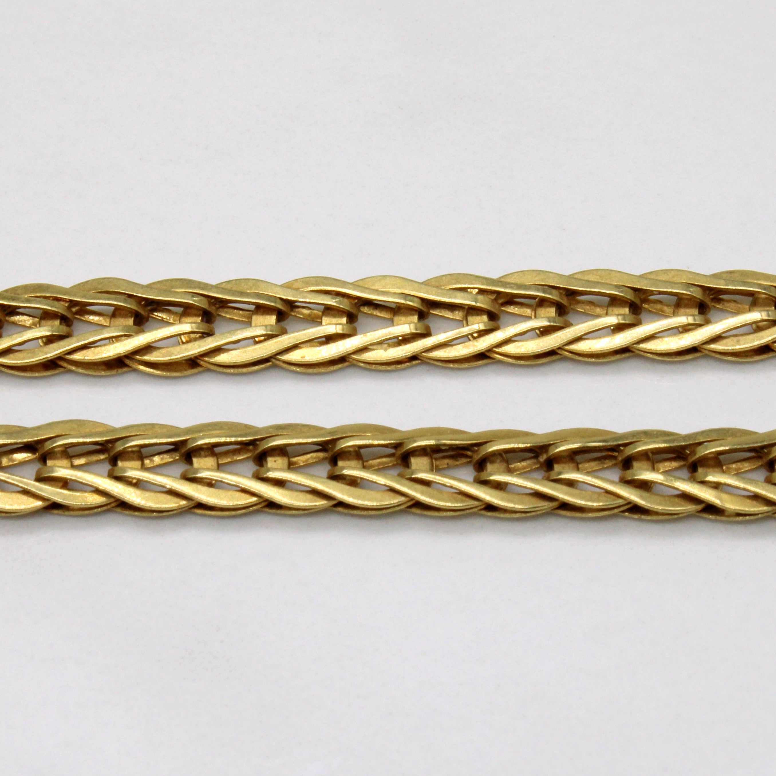 Italian 18k Yellow Gold Flat Link Chain | 19" |