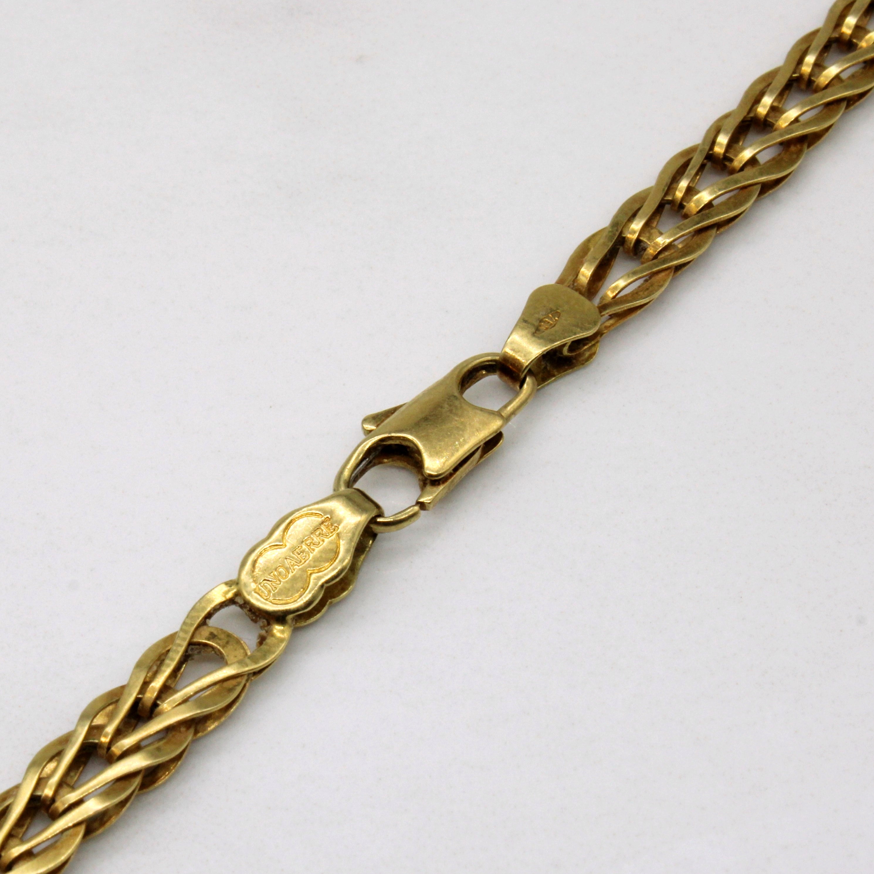 Italian 18k Yellow Gold Flat Link Chain | 19" |