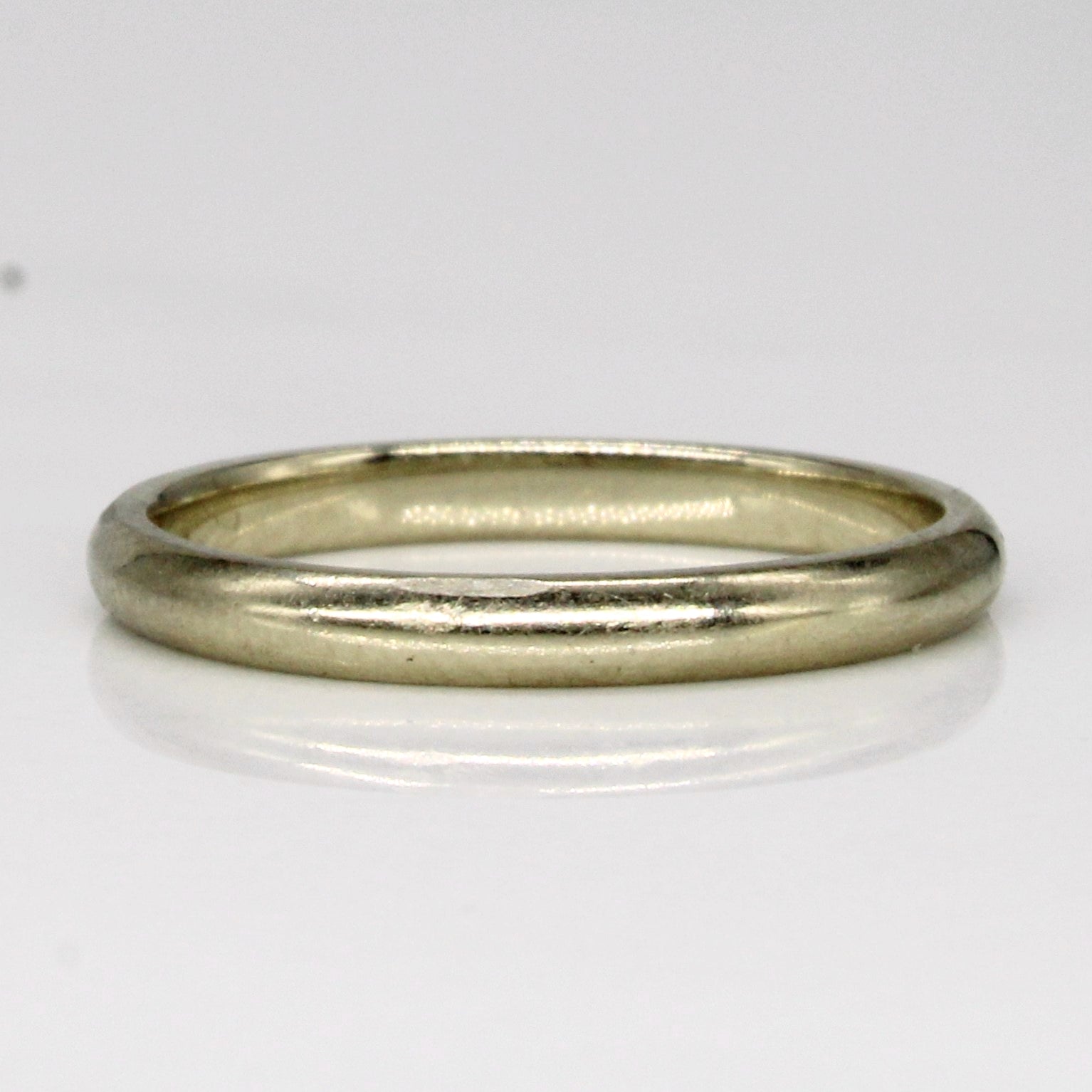 18k White Gold Wedding Band | SZ 4.75 |