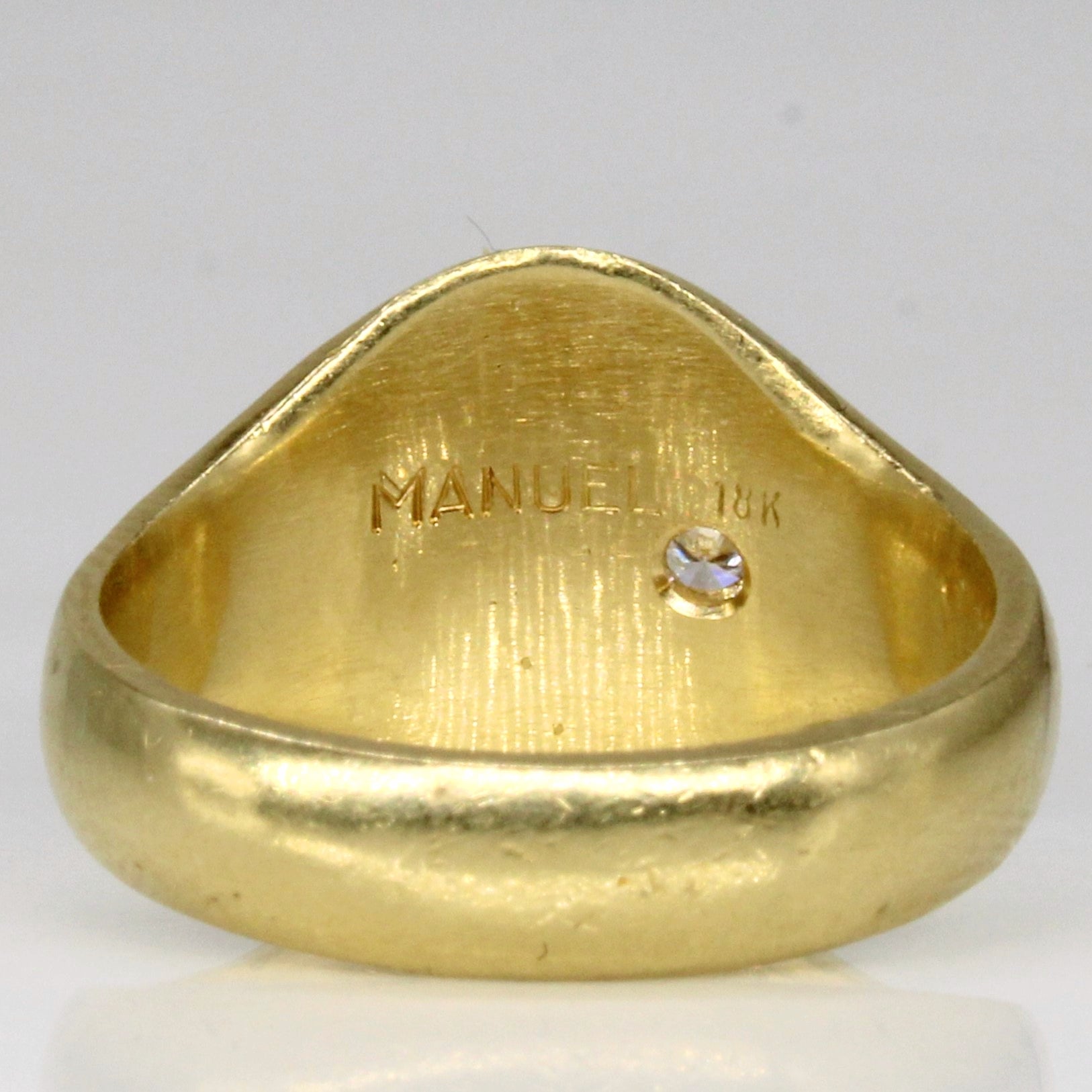 Diamond 'P.G.' Signet Ring | 0.05ct | SZ 8.25 |