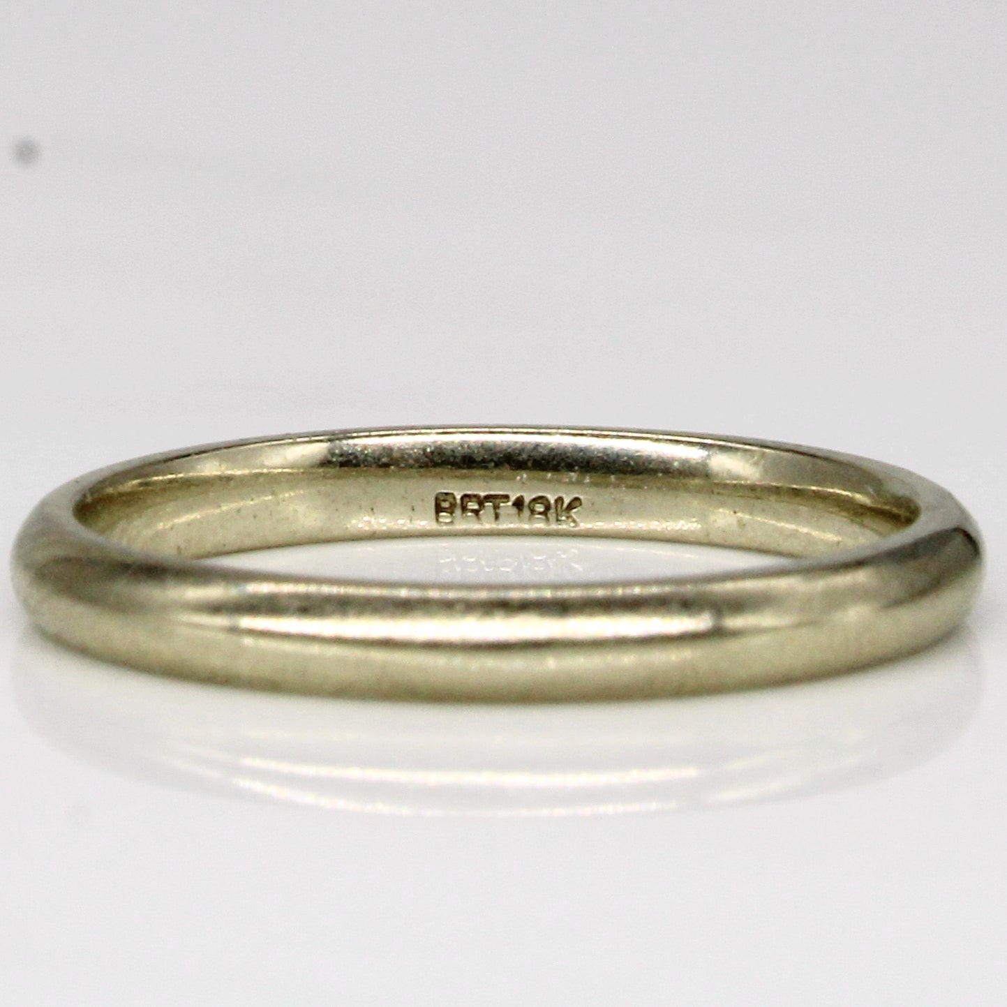 18k White Gold Wedding Band | SZ 4.75 |
