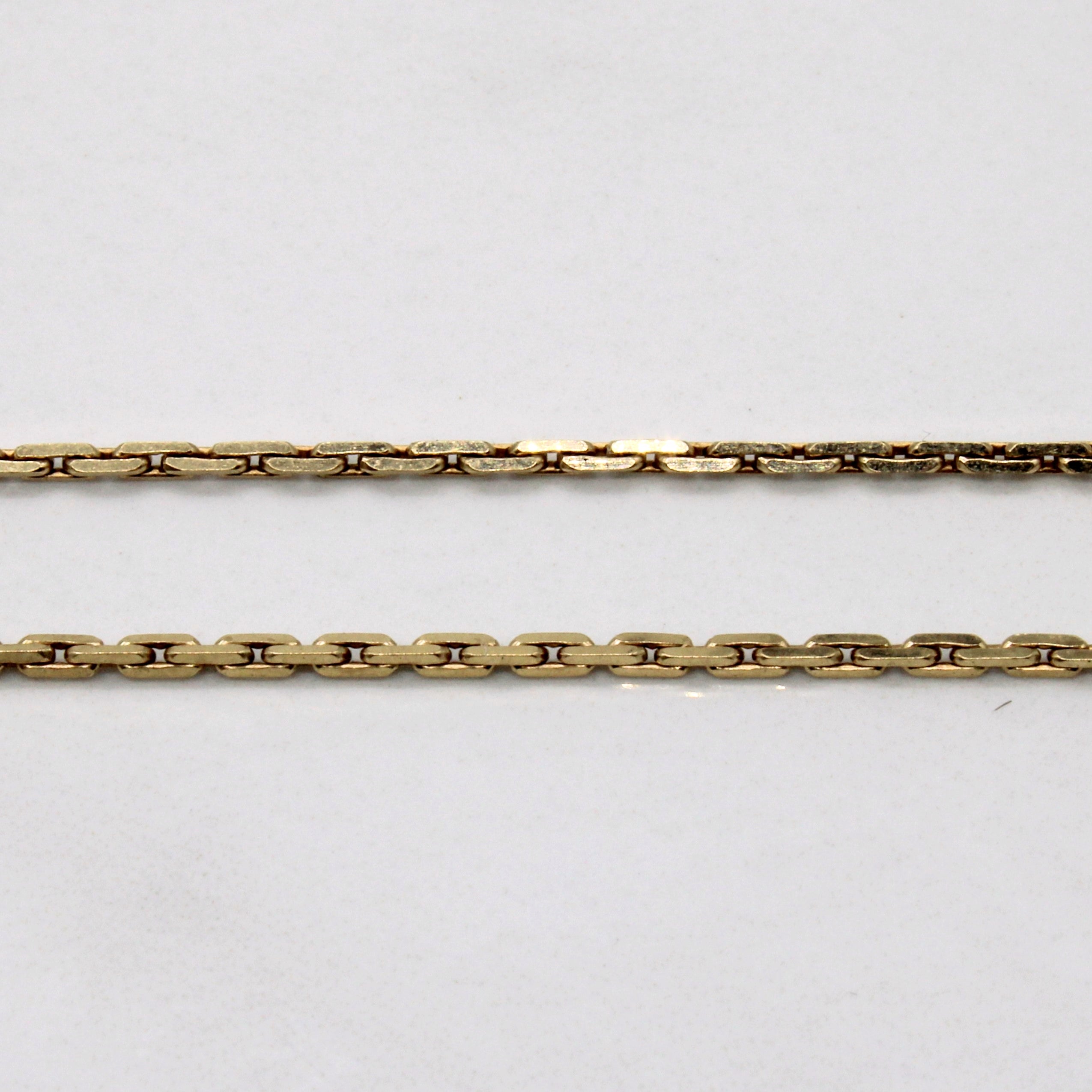10k Yellow Gold Elongated Box Chain | 22" |