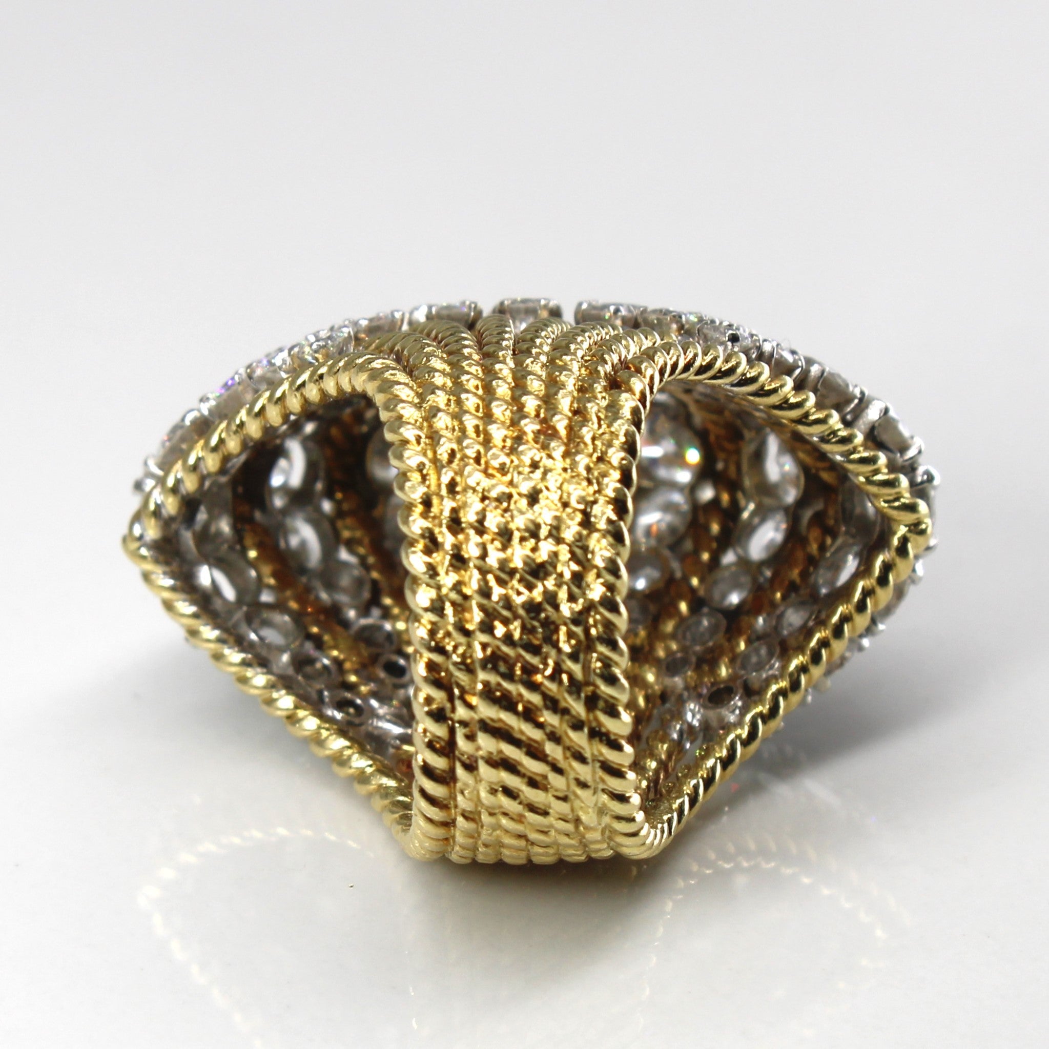 Multi Row Diamond Dome Ring | 6.63ctw | SZ 6 |