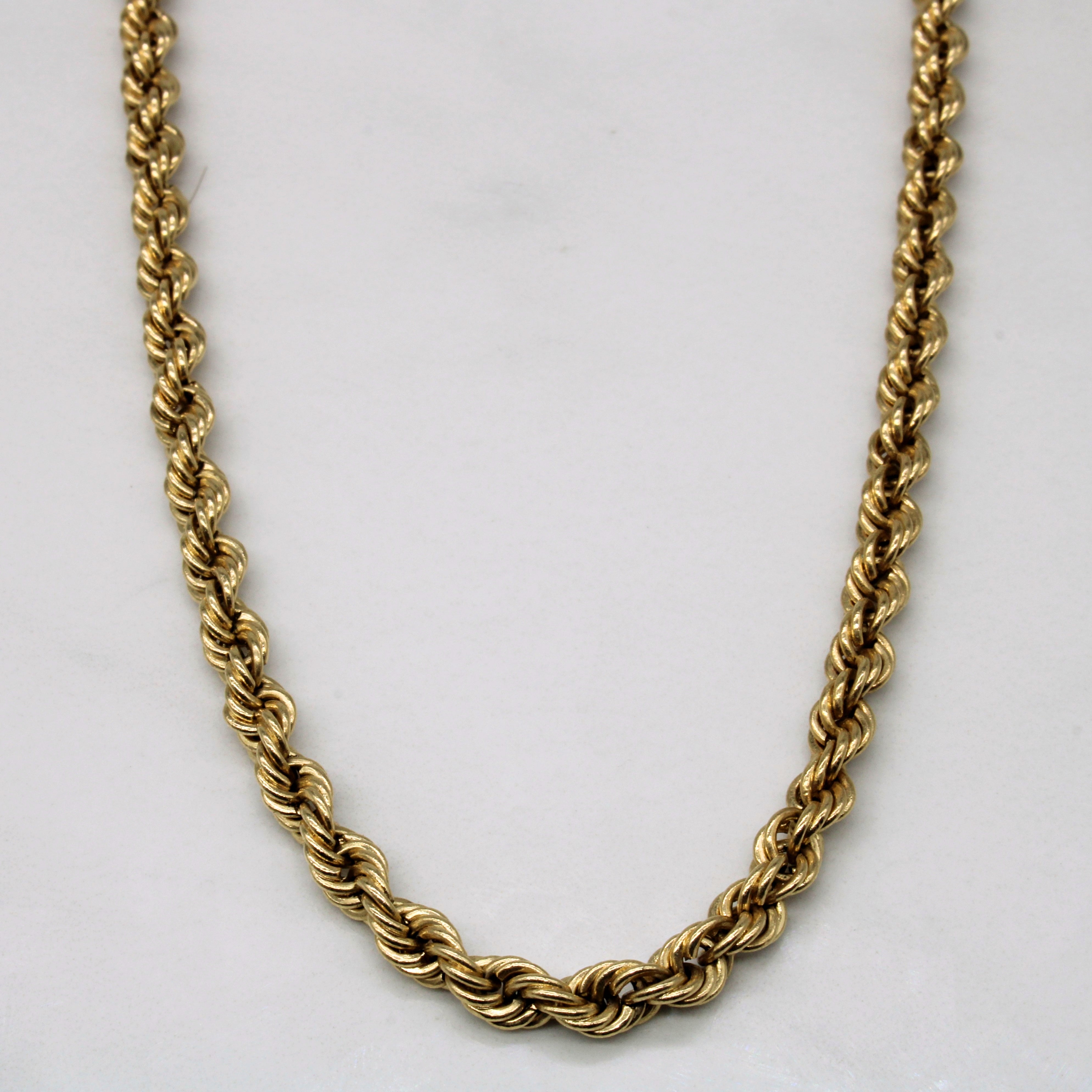 10k Yellow Gold Rope Chain | 24" |