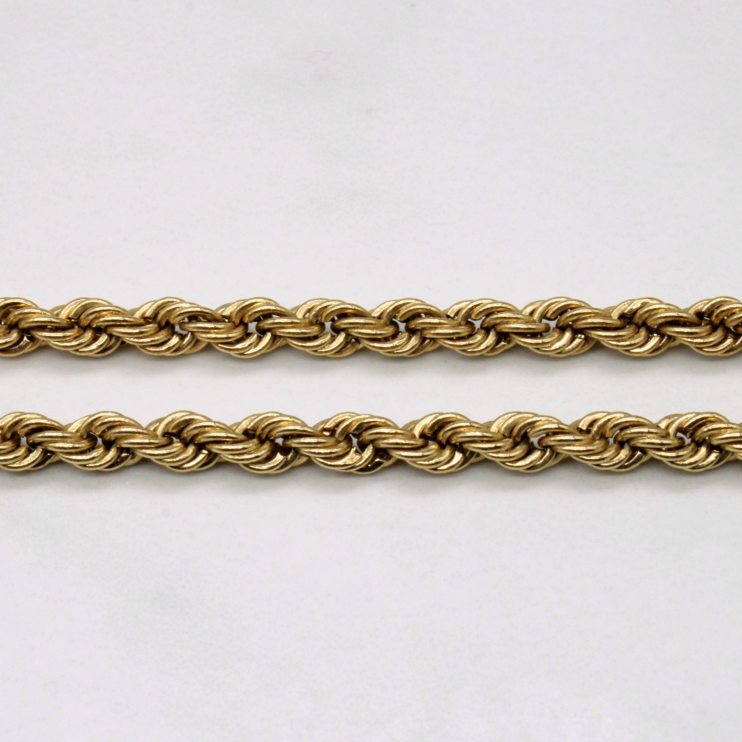 10k Yellow Gold Rope Chain | 24" |