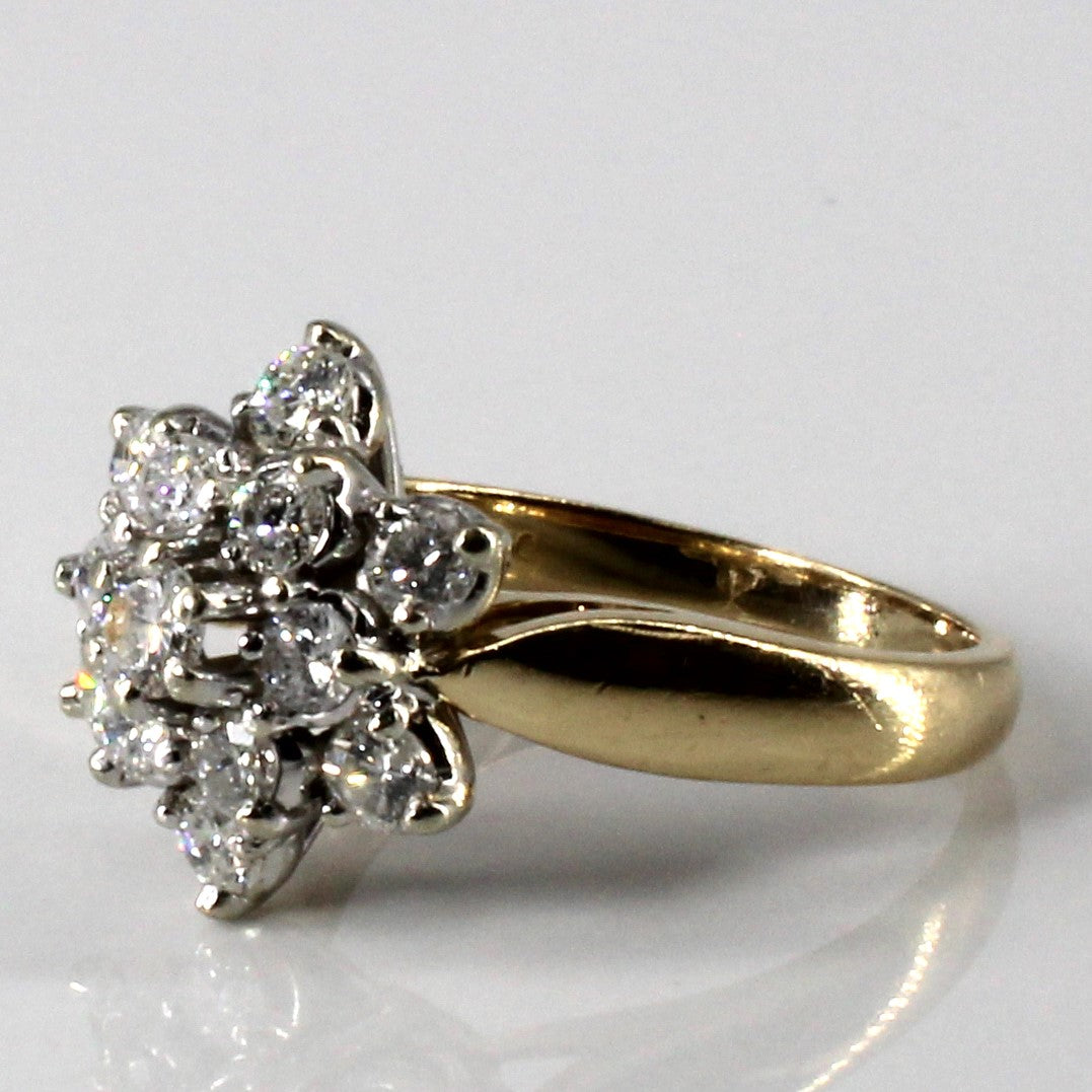 Cluster Diamond Cocktail Ring | 1.00ctw | SZ 6 |