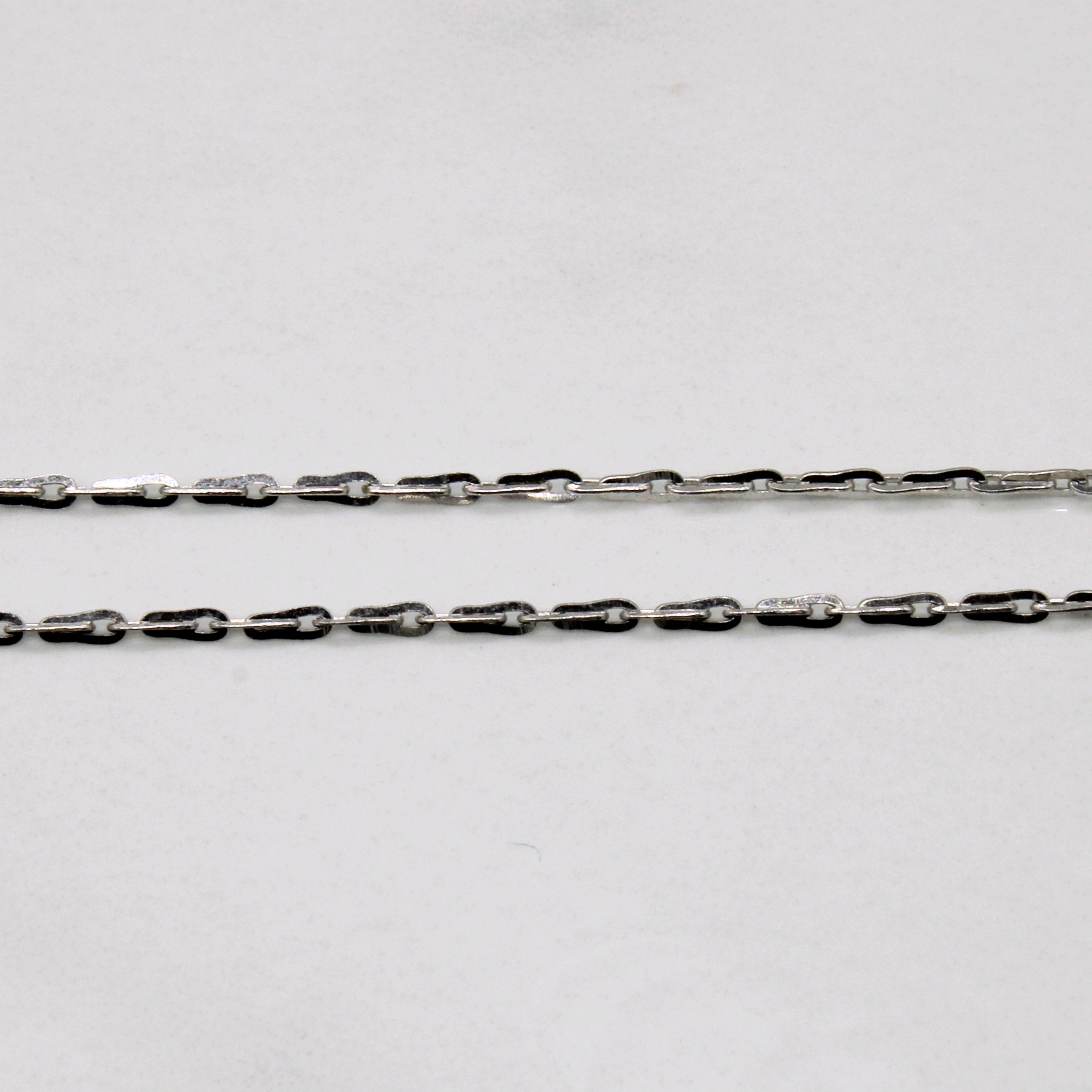 18k White Gold Barleycorn Link Chain | 16" |