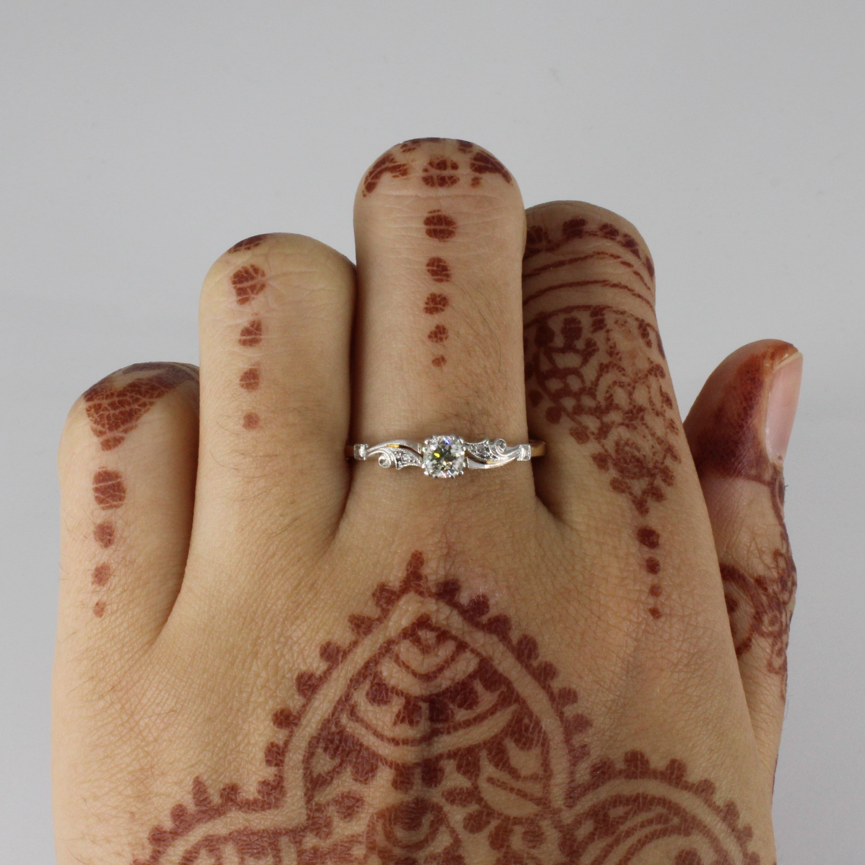 Vintage Diamond Engagement Ring | 0.29ctw | SZ 9.25 |