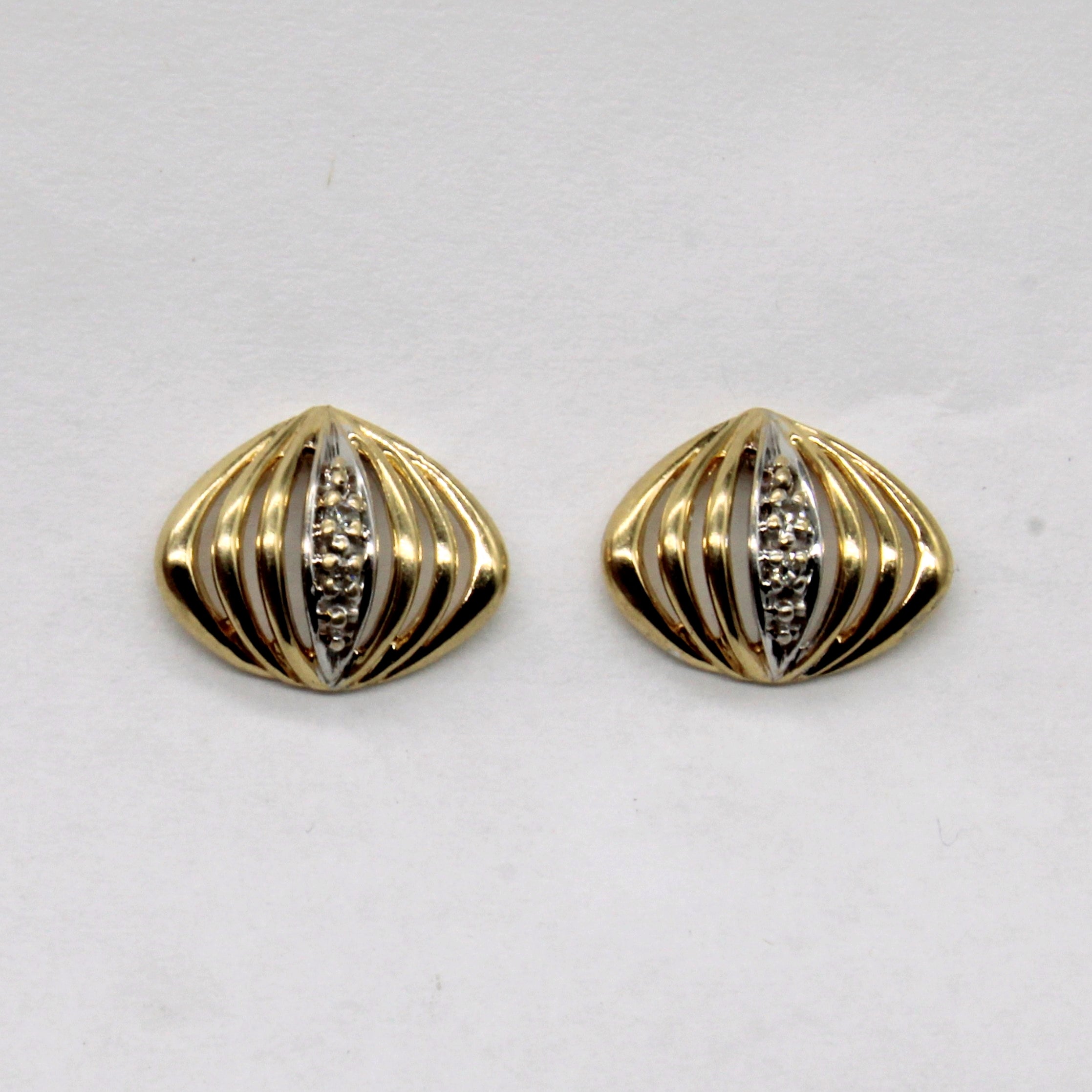Diamond Shield Earrings | 0.02ctw |