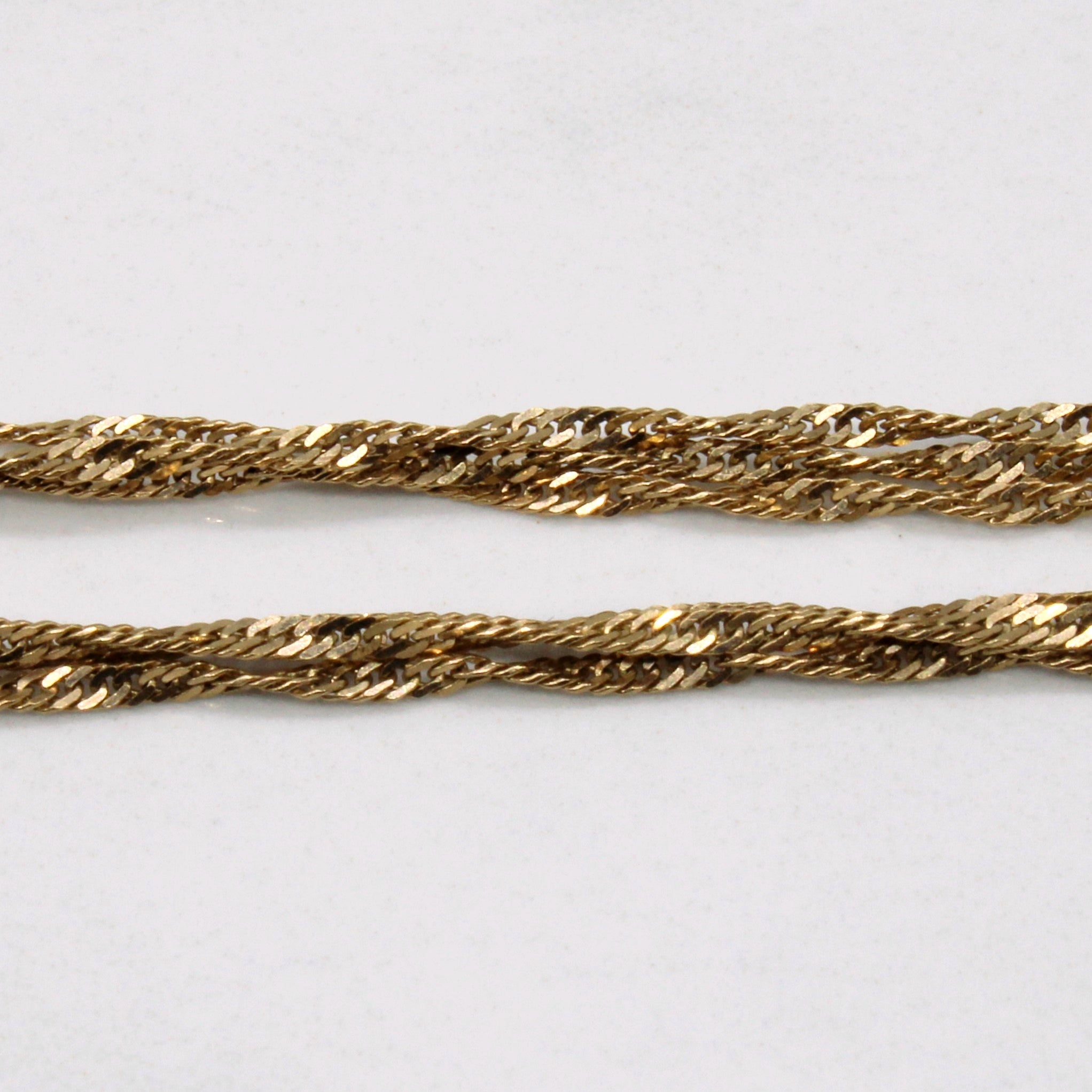 10k Yellow Gold Three Tiered Chain | 18" |